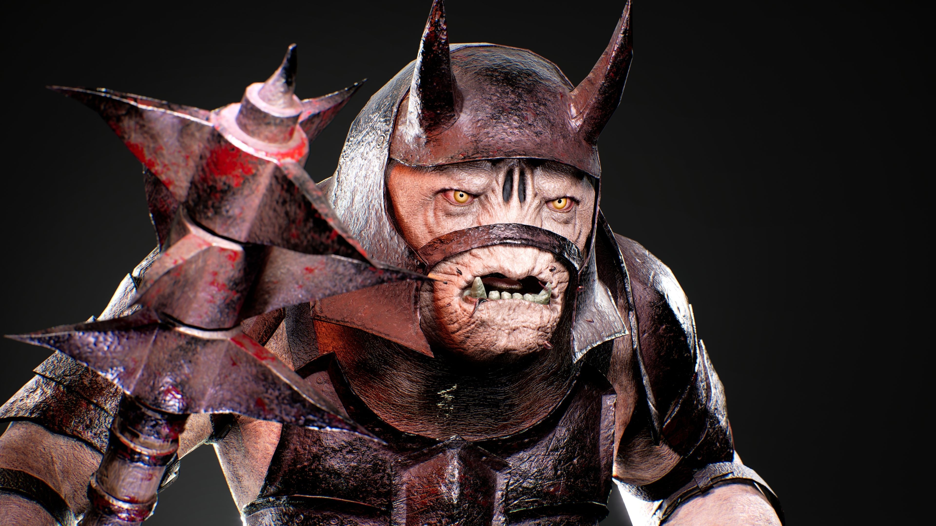 Attack Troll Game Character UE5 Low-poly 3D model_1