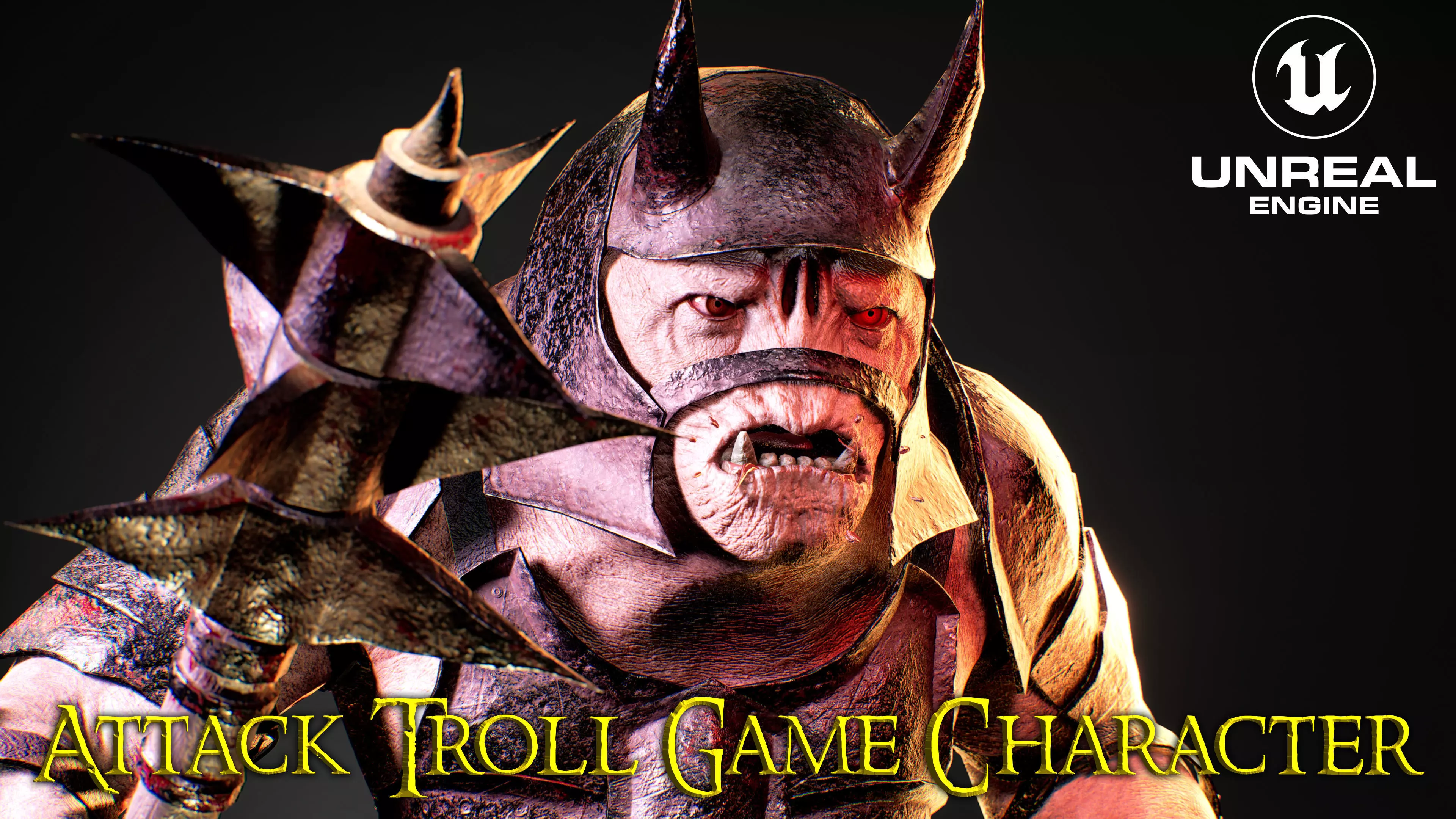 Attack Troll Game Character UE5 Low-poly 3D model_0