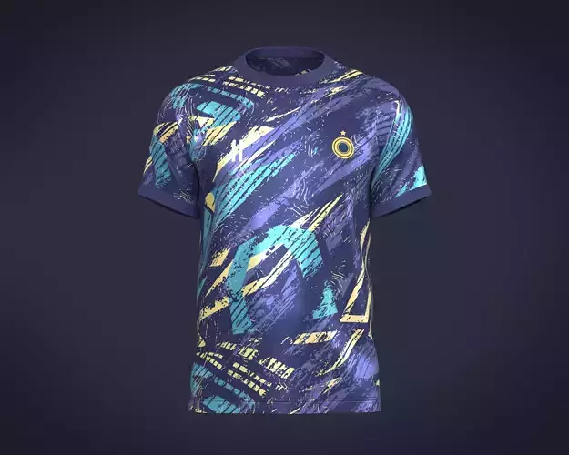 Soccer Football Blues with Golden Jersey Player-11