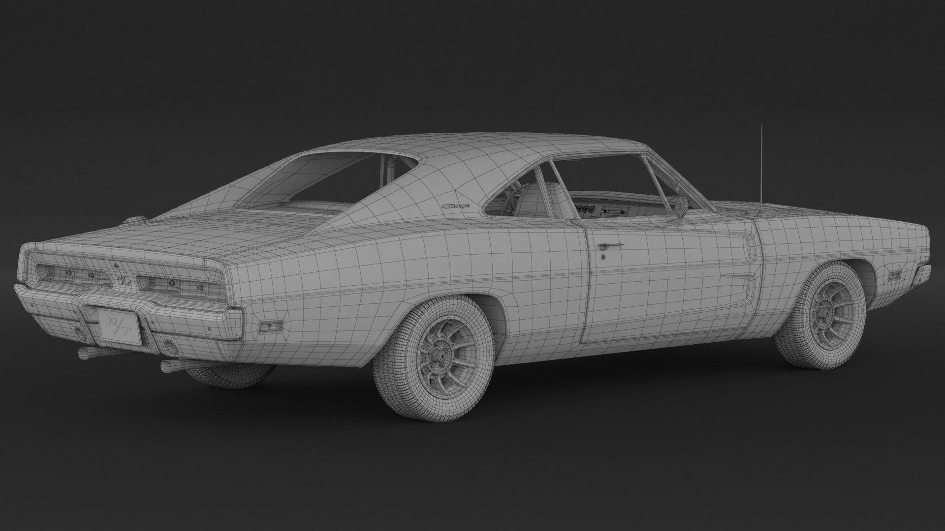 1969 Dodge Charger General Lee 3D model_8