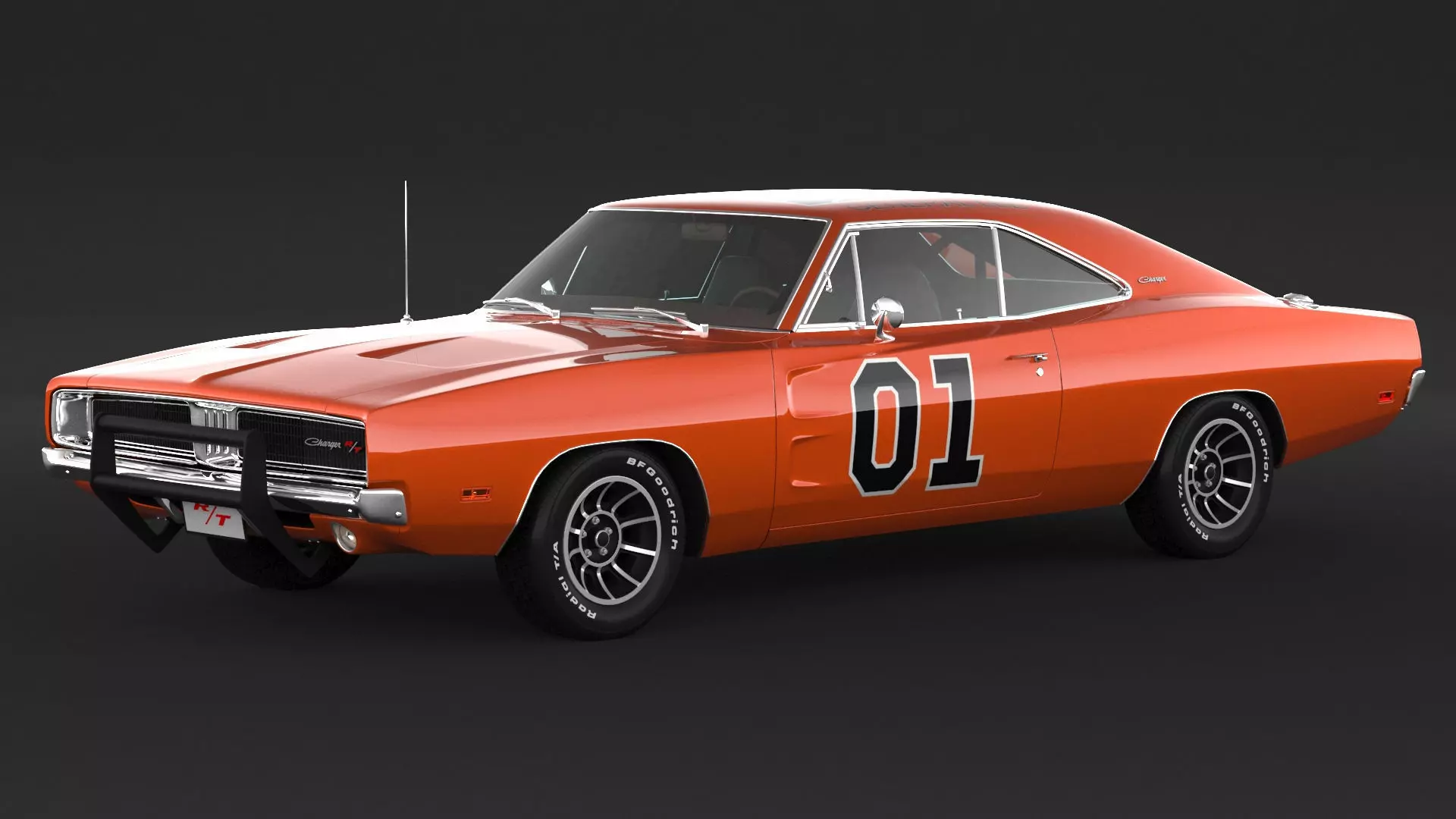 1969 Dodge Charger General Lee 3D model_0