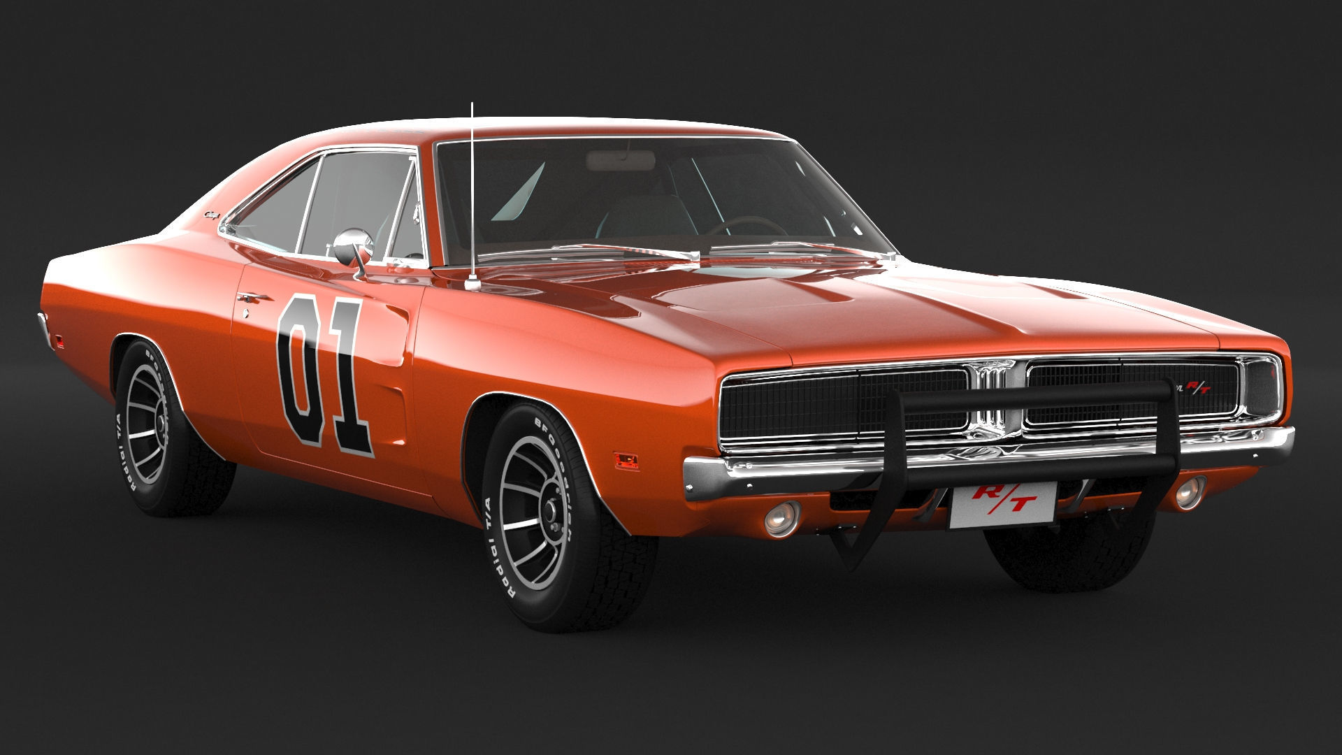 1969 Dodge Charger General Lee 3D model_2