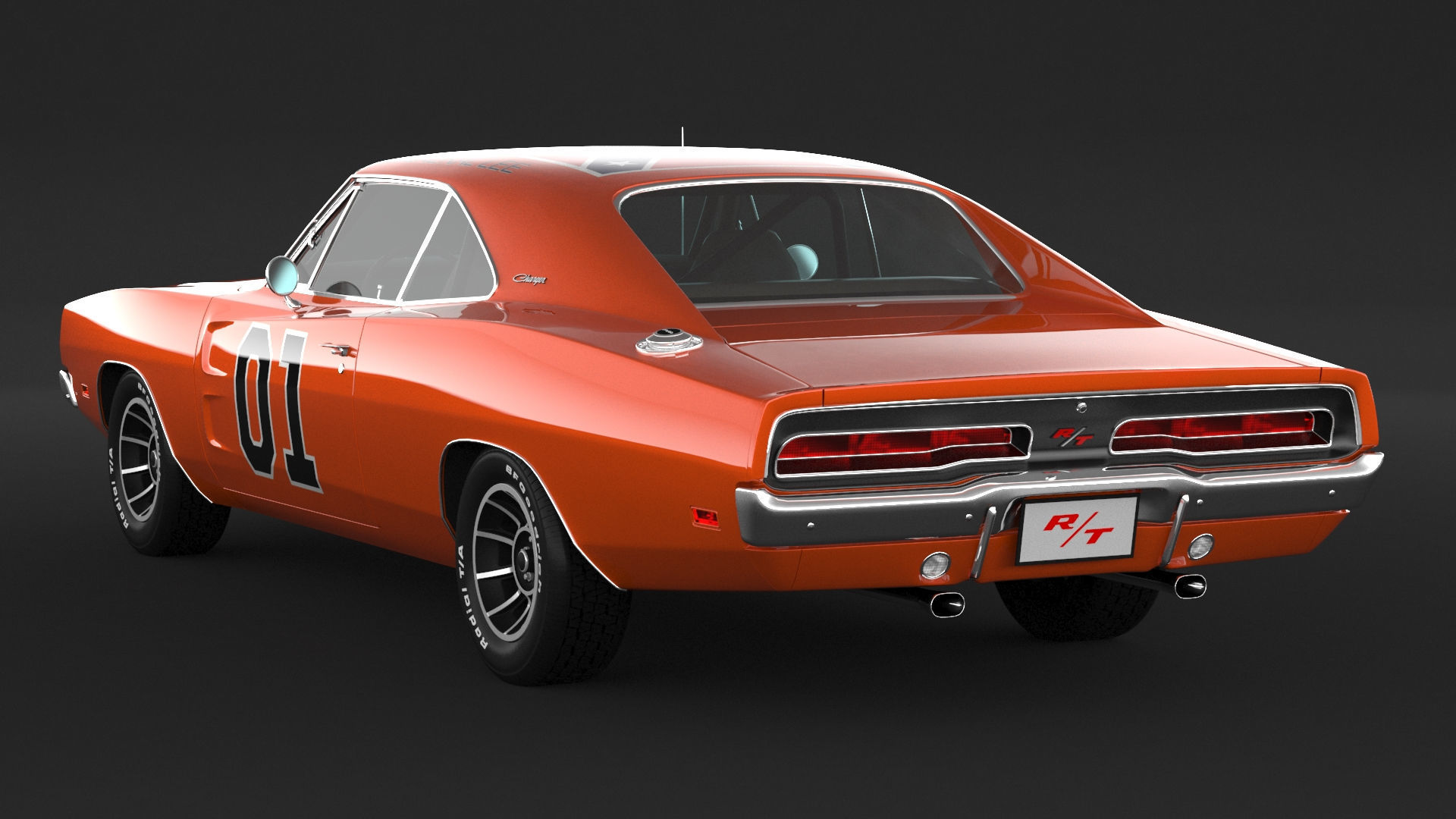 1969 Dodge Charger General Lee 3D model_3