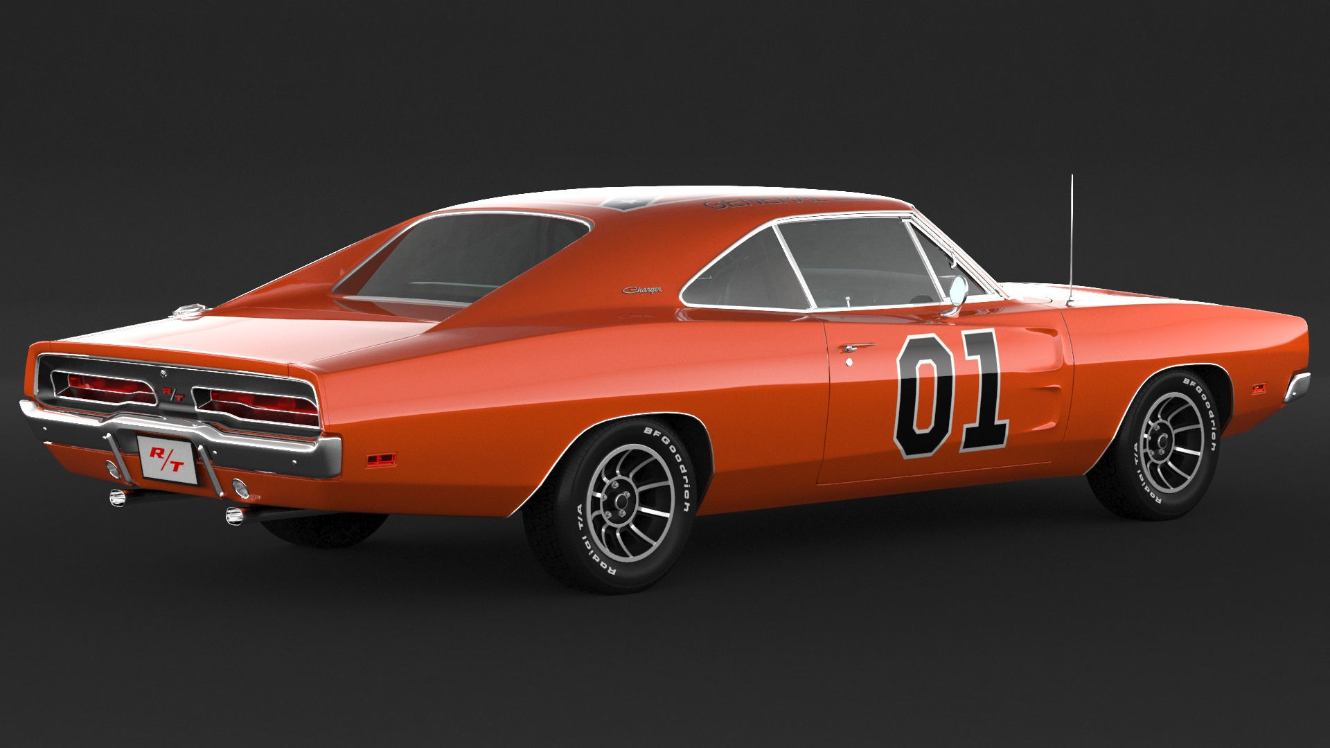 1969 Dodge Charger General Lee 3D model_1