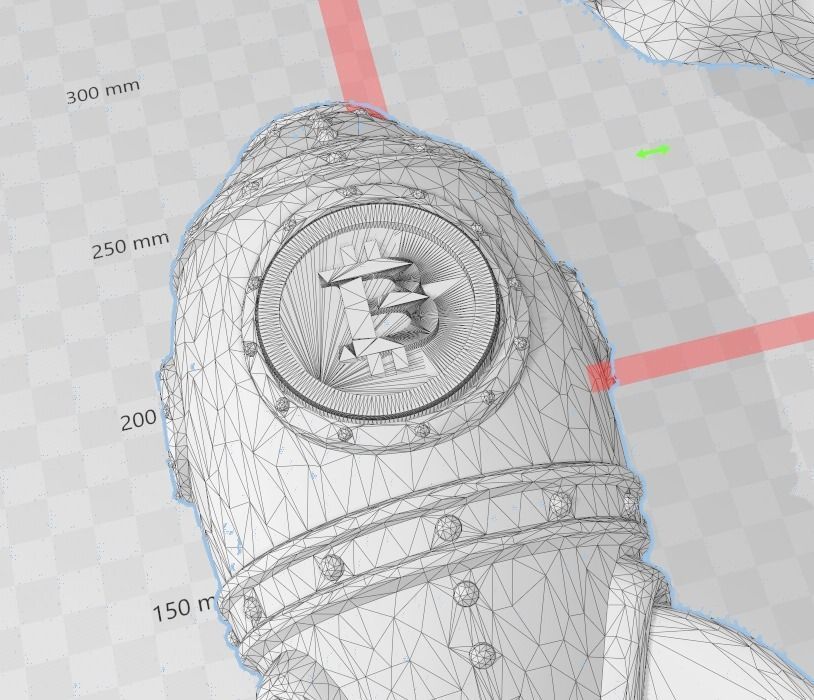 Bitcoin Rocket To The Moon 3D print model_4