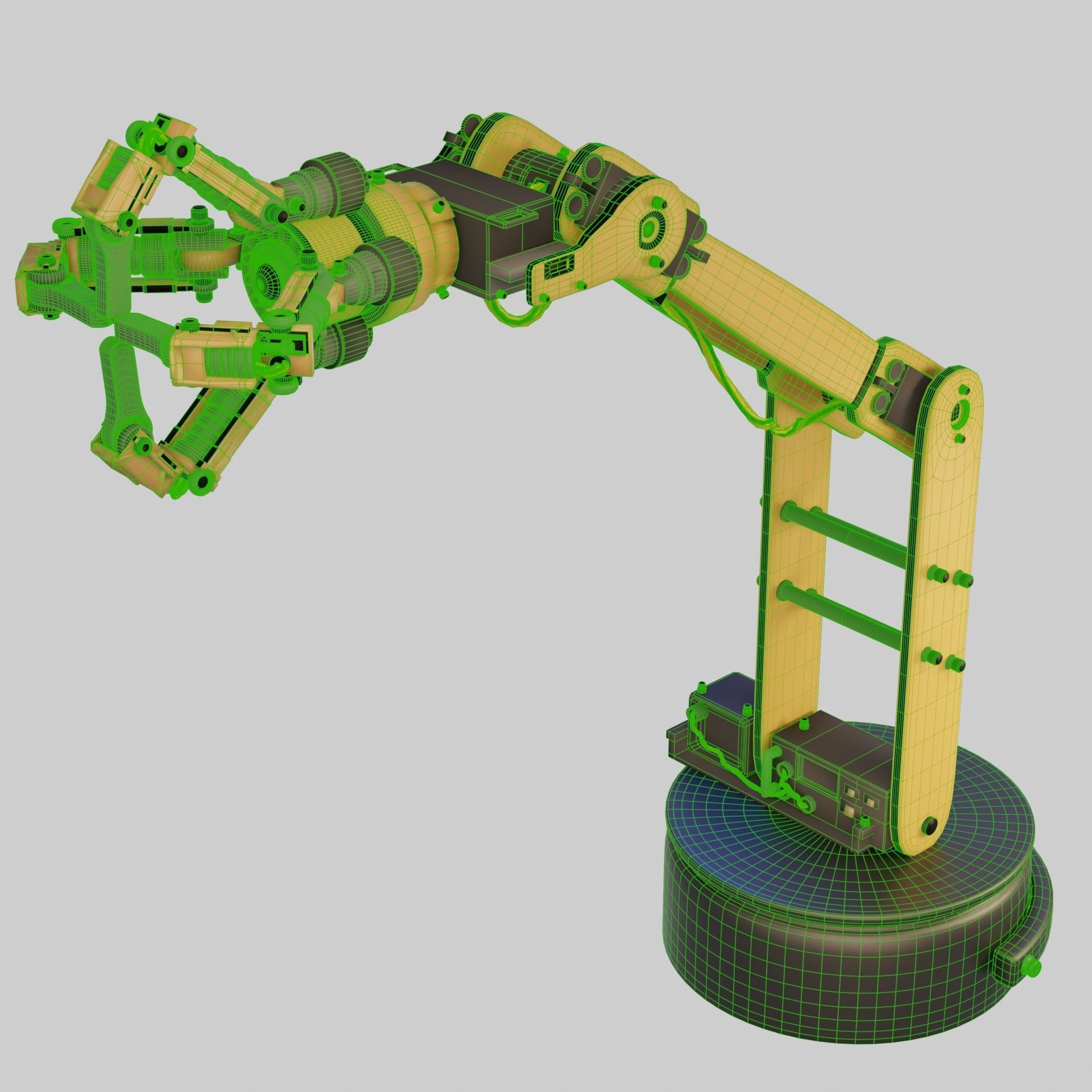 Rig-robotic arm Low-poly 3D model_2