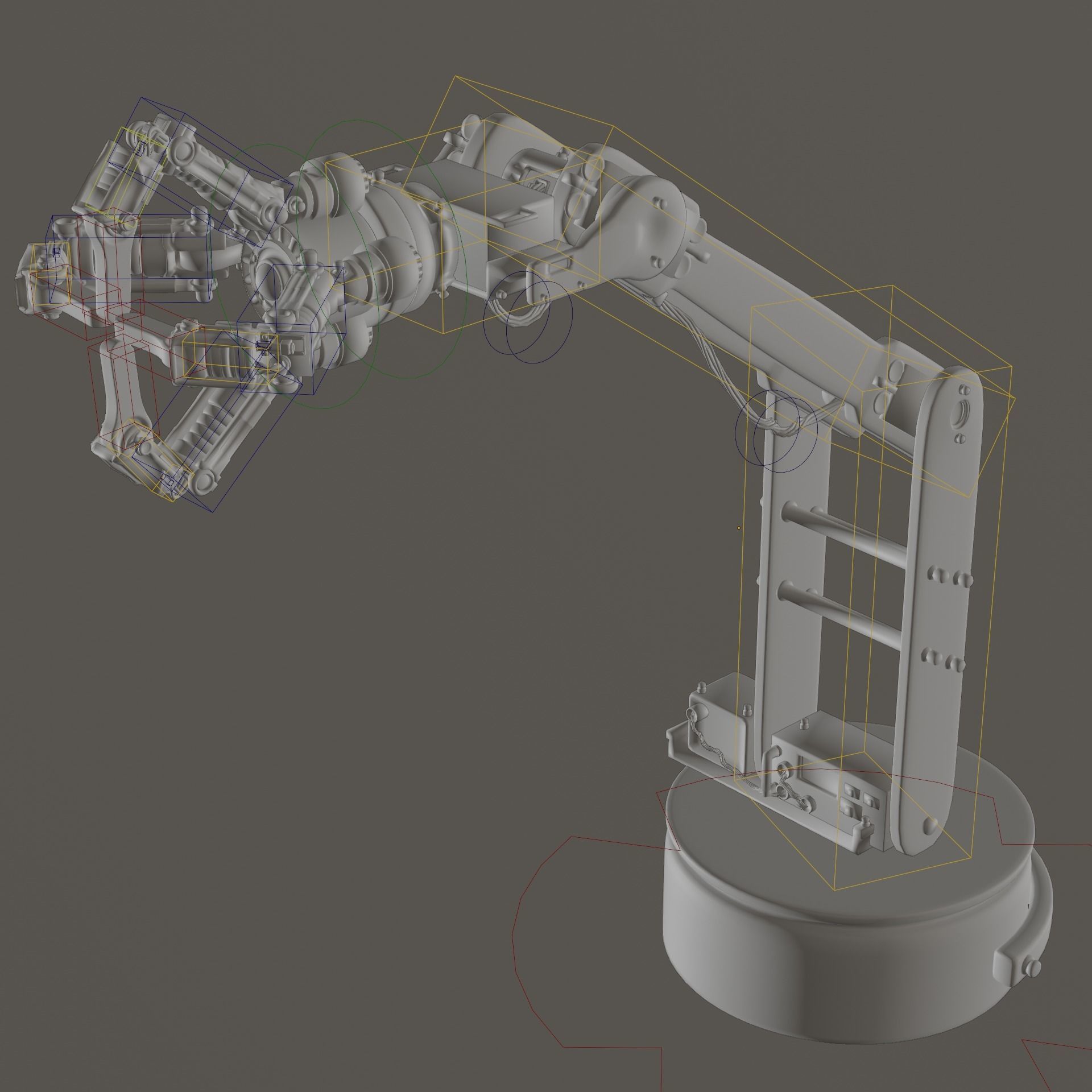 Rig-robotic arm Low-poly 3D model_1