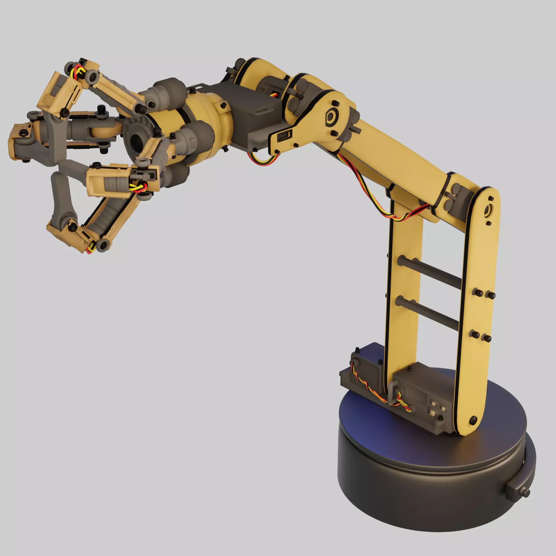 Rig-robotic arm Low-poly 3D model_0