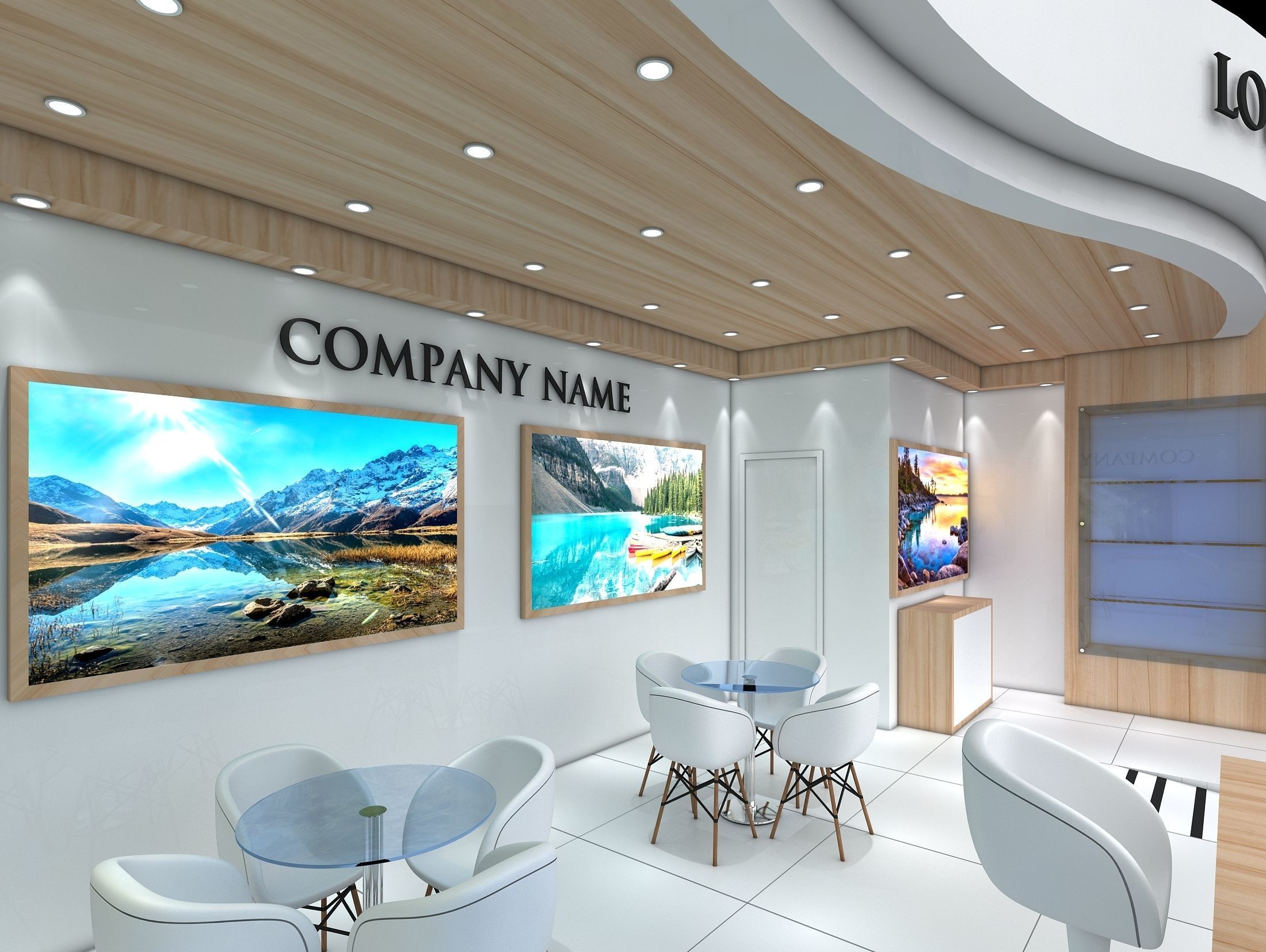 Booth Exhibition Stand Stall 8x4m Height 400 cm 1 Side Open 3D model_3