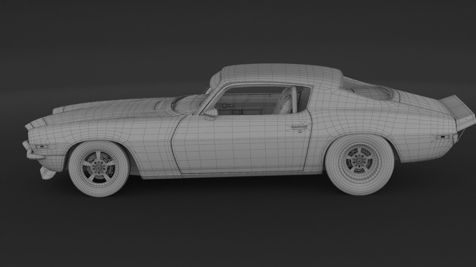 1972 Camaro Rs 3D model_9