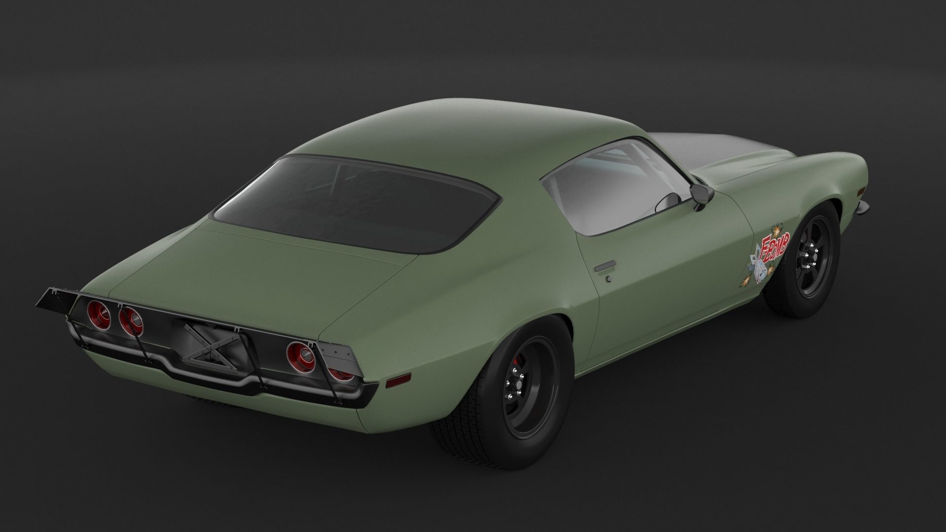 1972 Camaro Rs 3D model_6