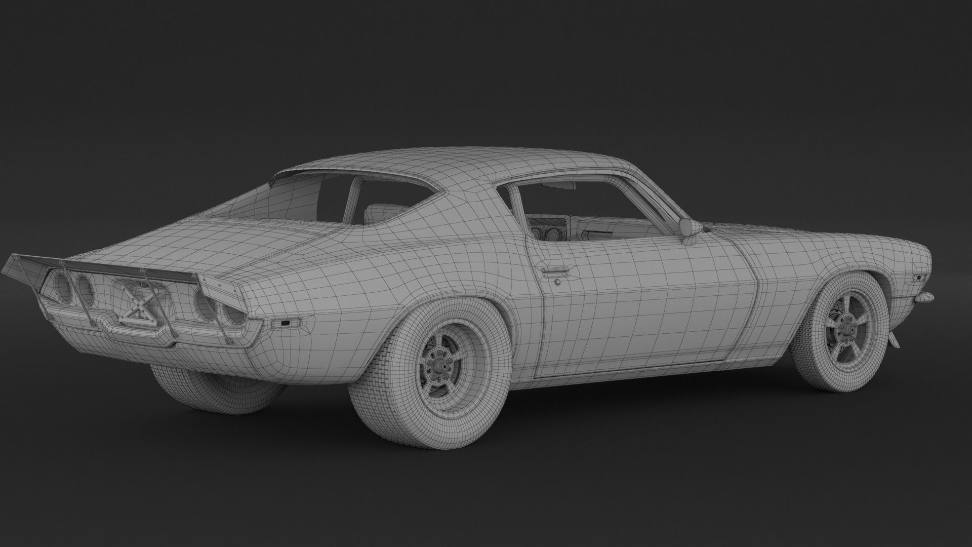 1972 Camaro Rs 3D model_8
