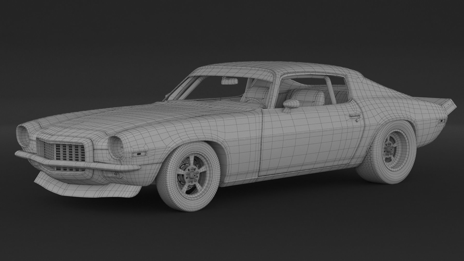 1972 Camaro Rs 3D model_7