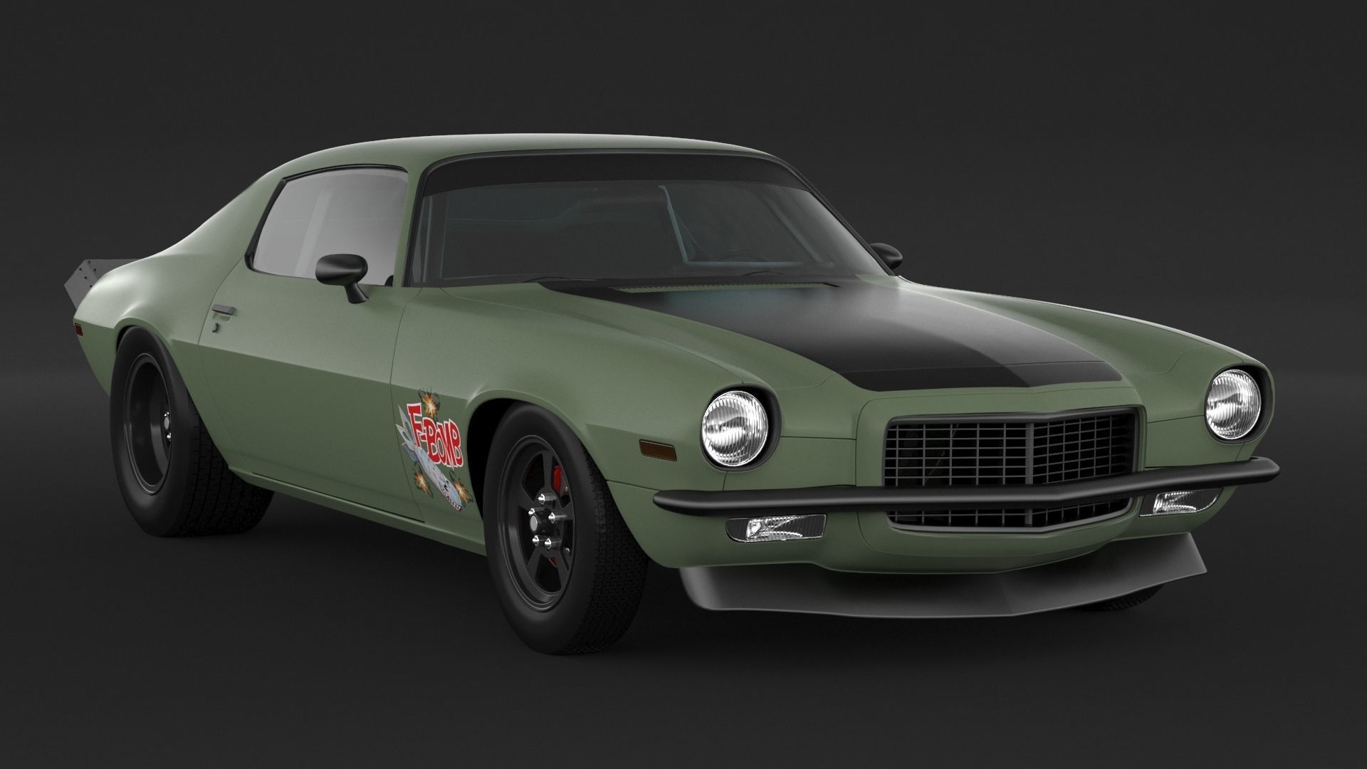 1972 Camaro Rs 3D model_2