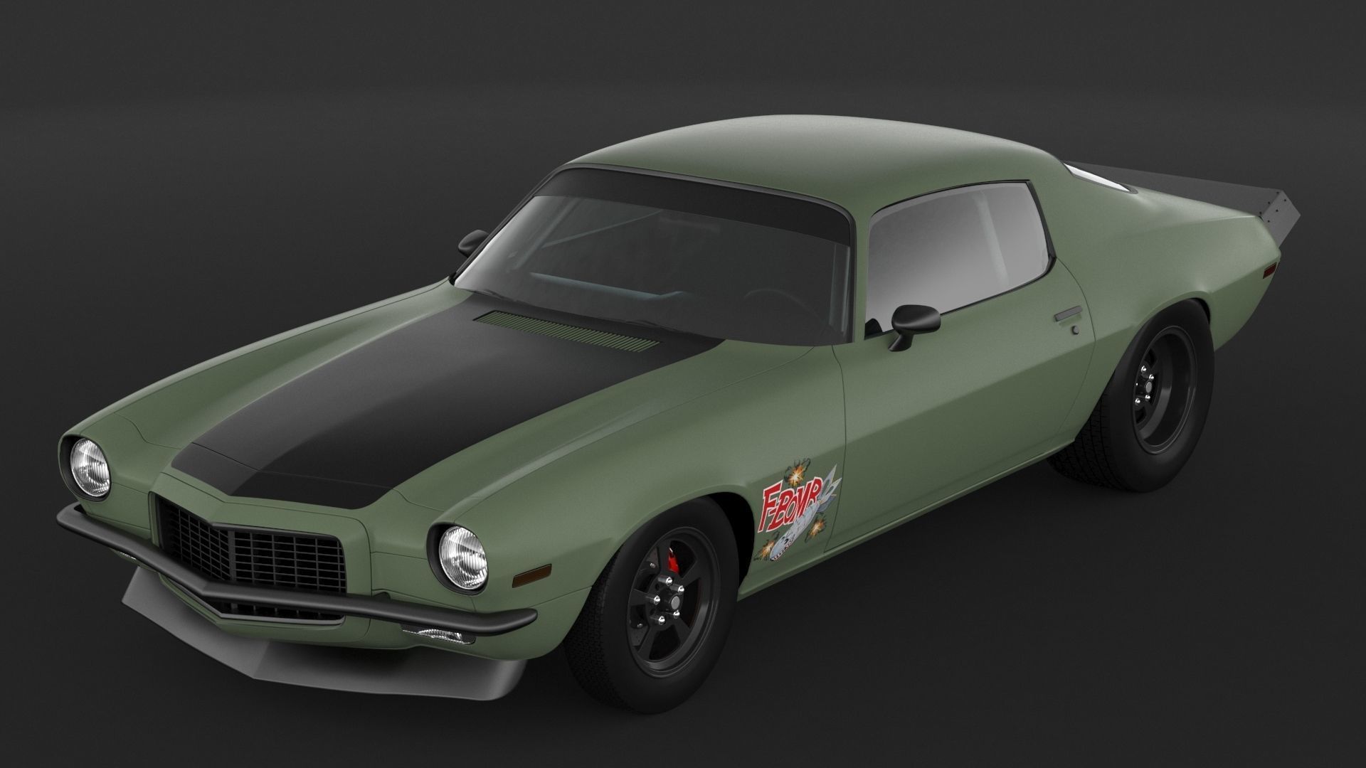 1972 Camaro Rs 3D model_5