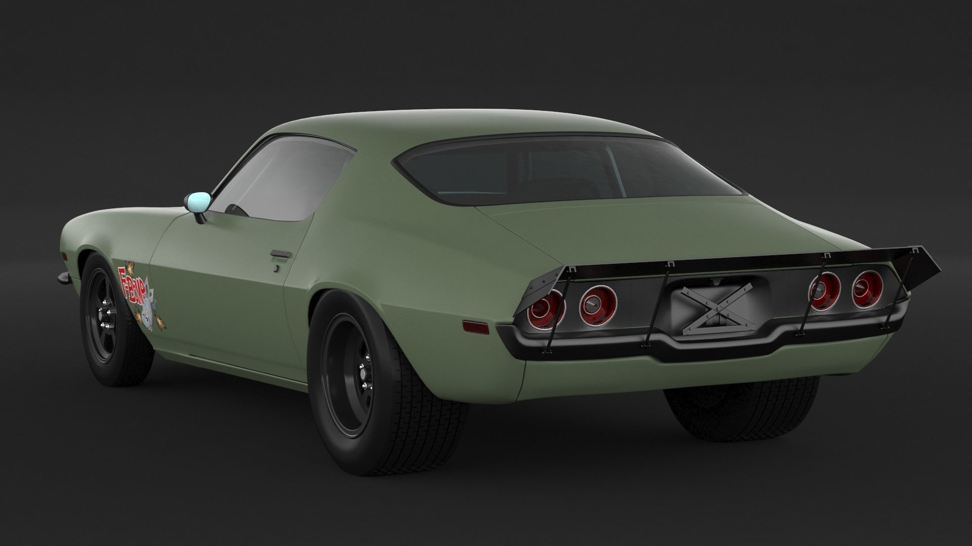 1972 Camaro Rs 3D model_3