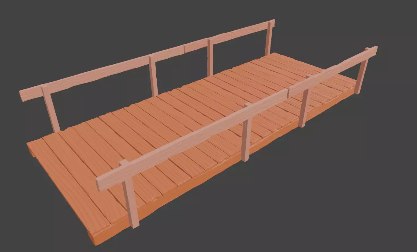 Wooden Infantry Bridge for 28mm Wargames Free 3D print model