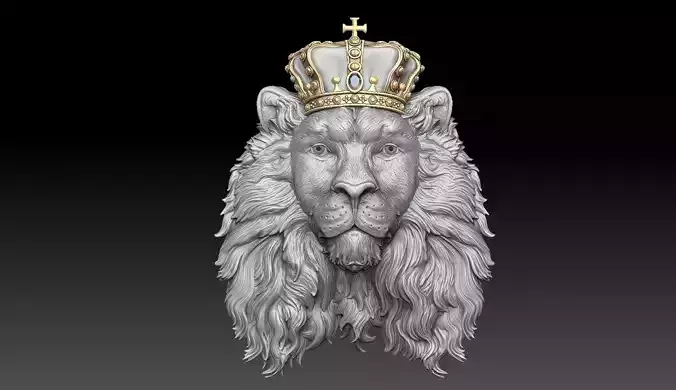 Lion pendant crown