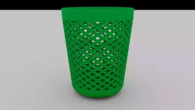 Dust bin  Free low-poly 3D model