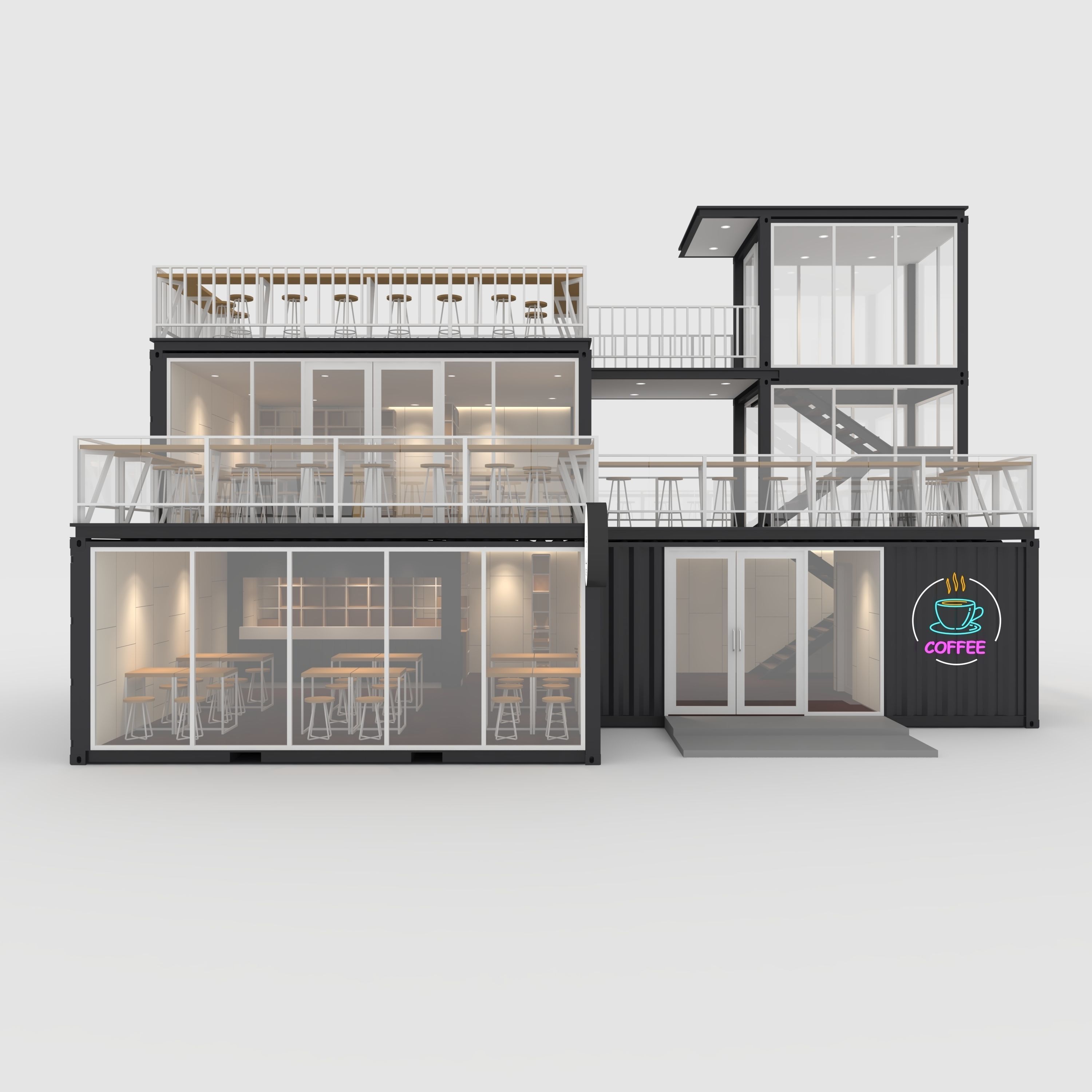 Container Cafe 5 3D model_2