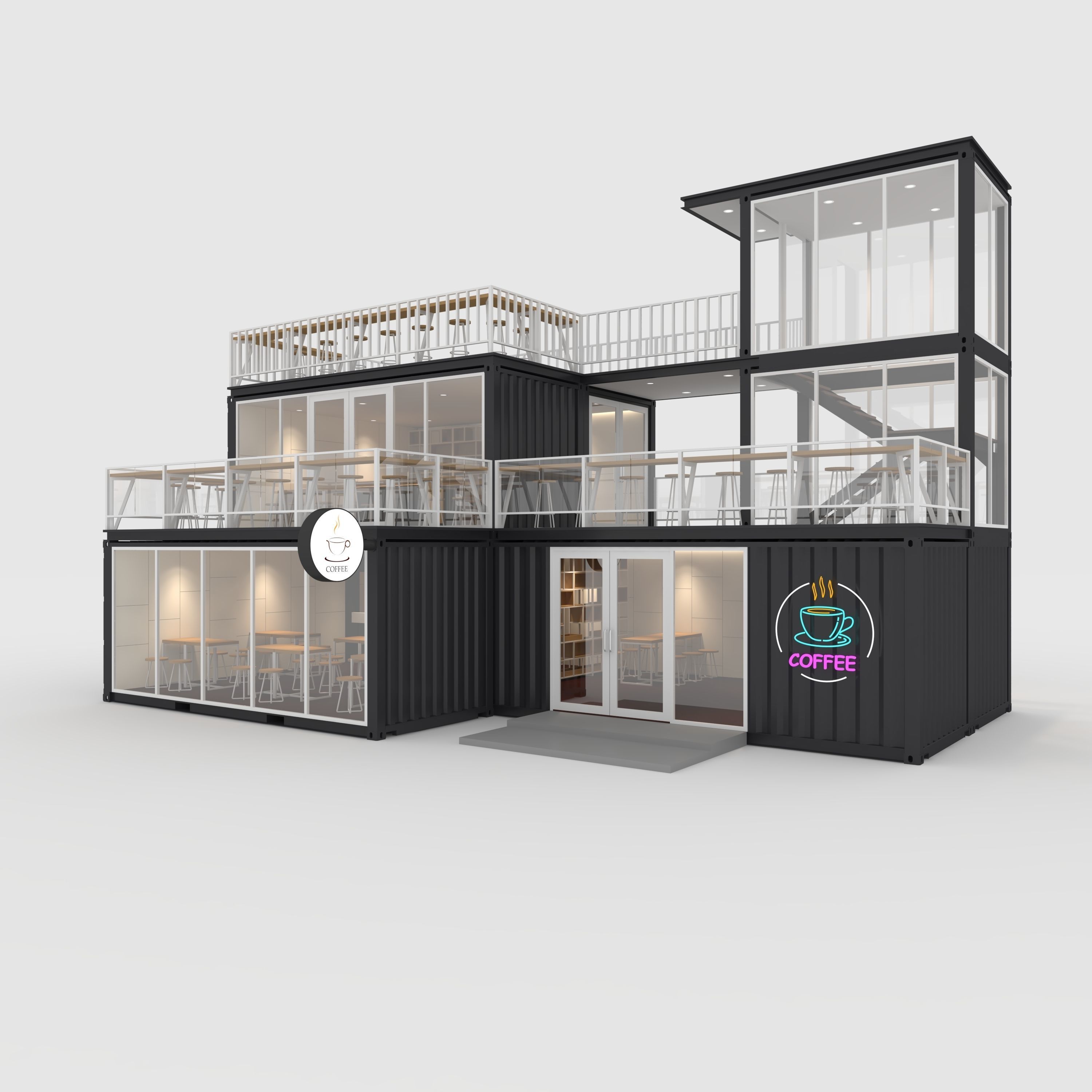 Container Cafe 5 3D model_4