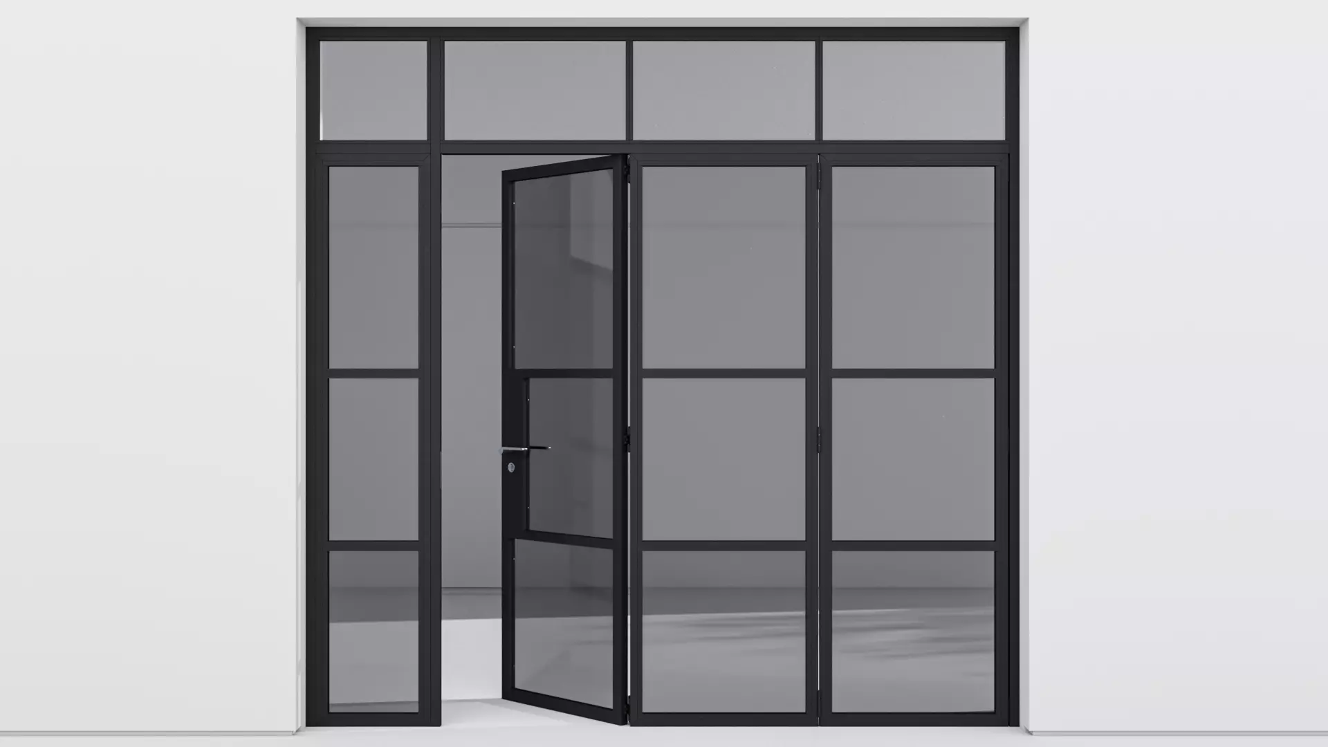 Aluminium door 180 3D model_0