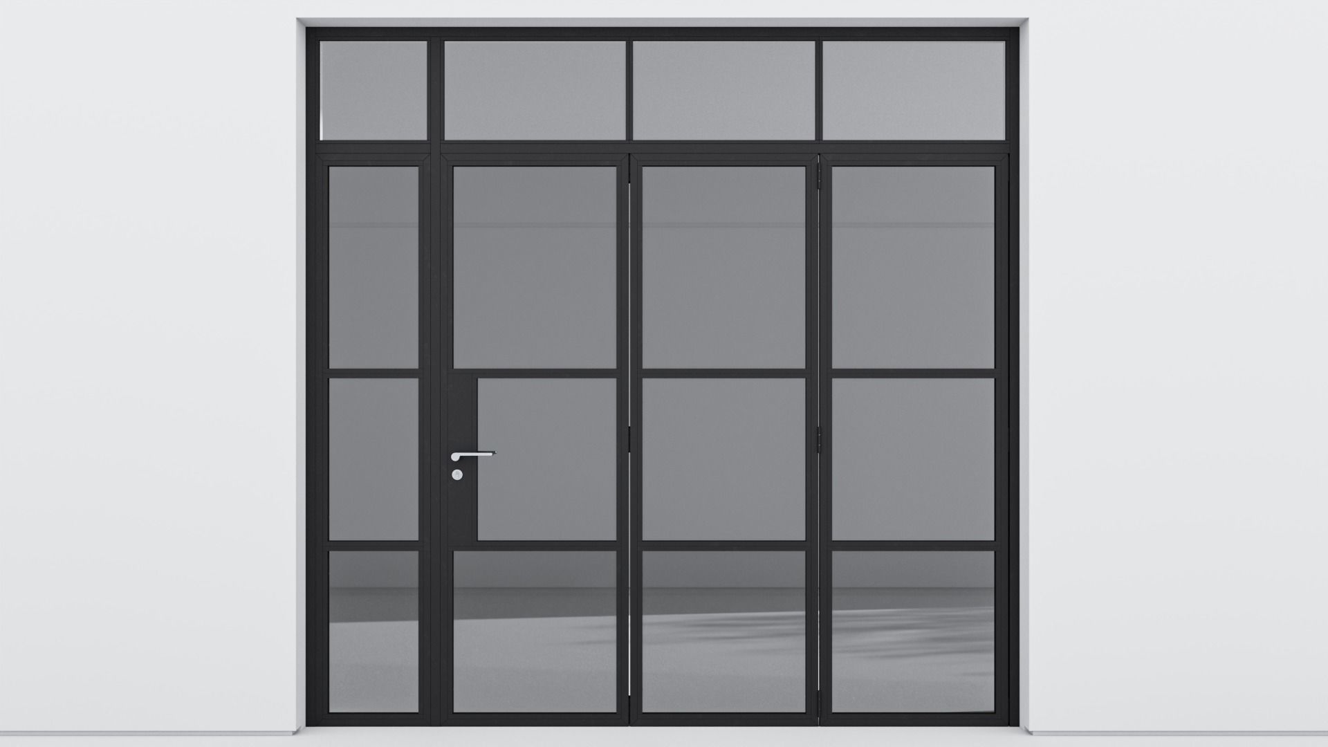 Aluminium door 180 3D model_1
