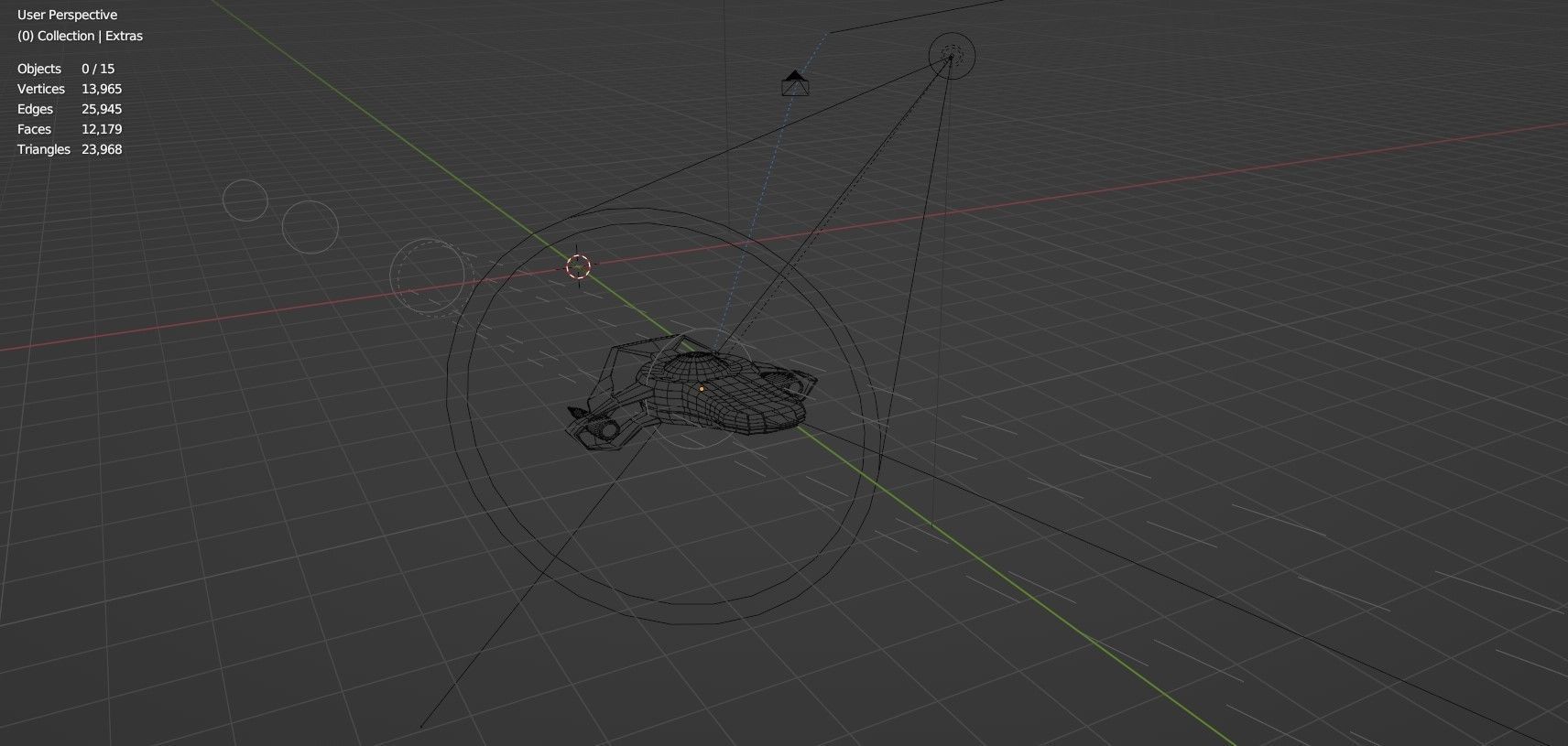 Low Poly Stylized Spaceship and space 3D model_9