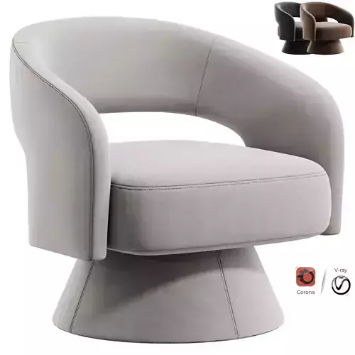 Aracelly Upholstered Swivel Barrel Chair