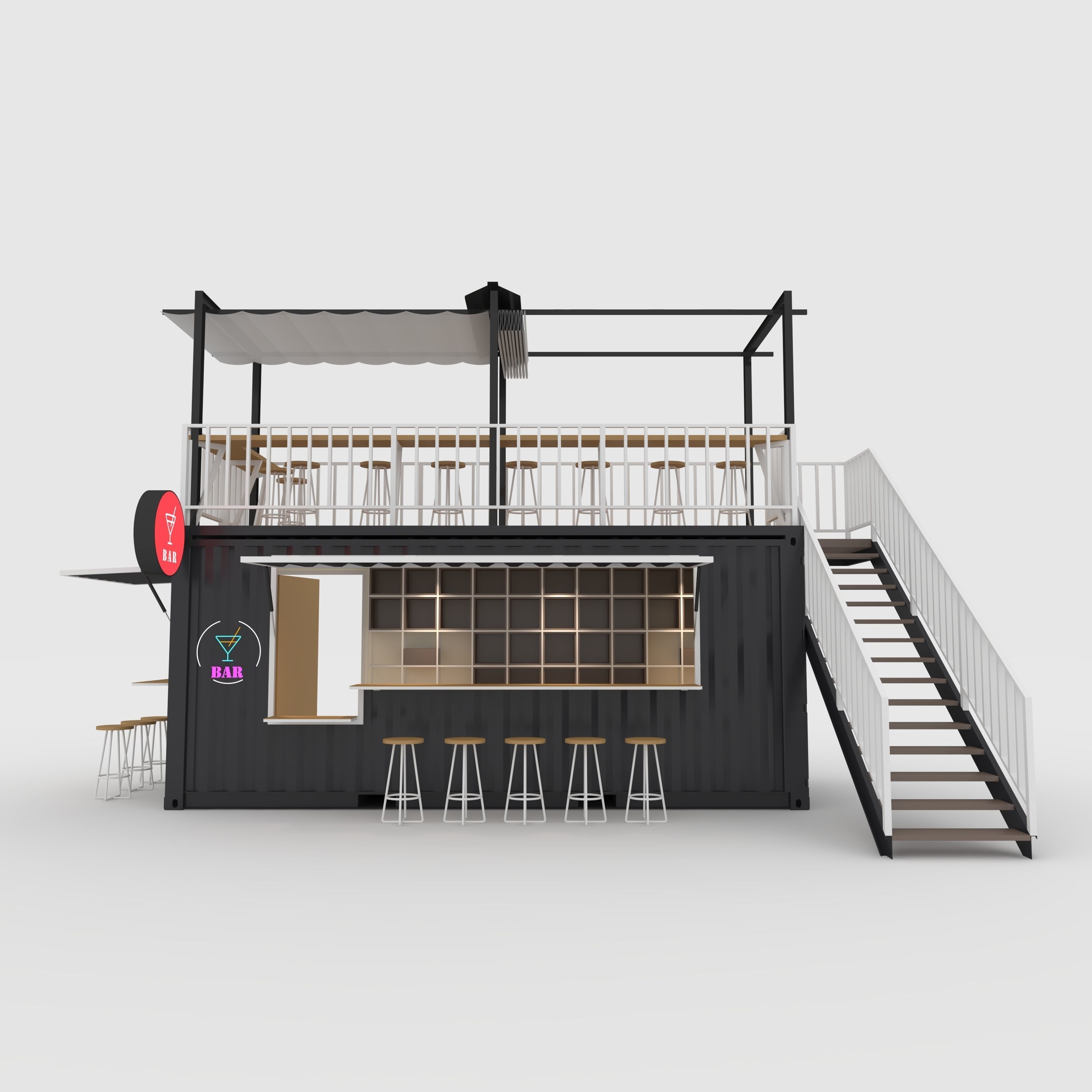 Container Bar 1 3D model_2