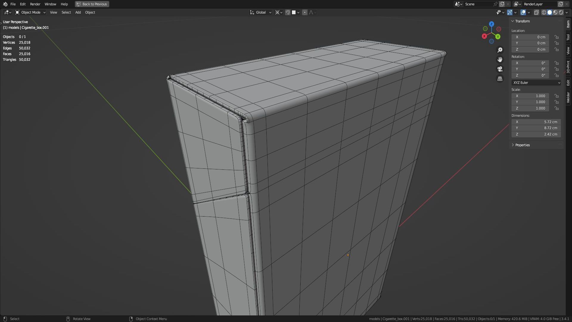 Empty packages cigarette box 3D model_20