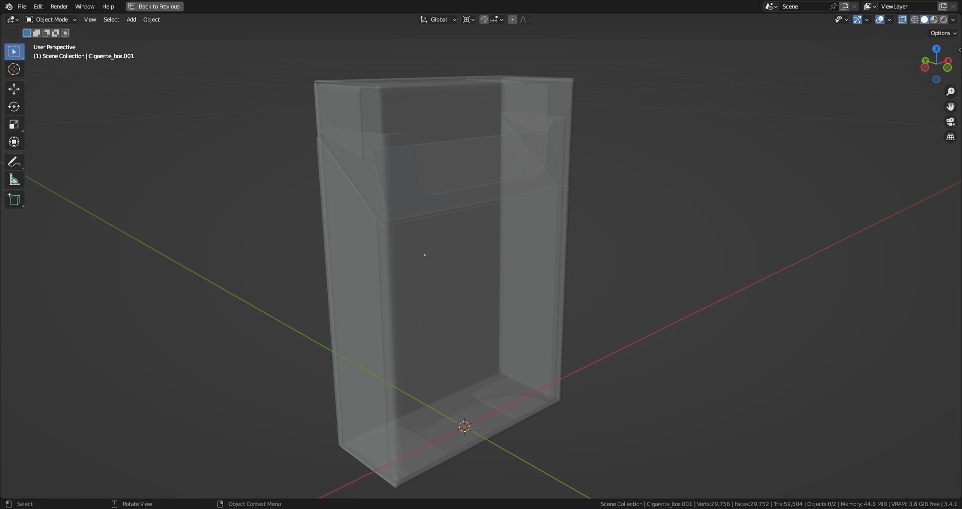 Empty packages cigarette box 3D model_21