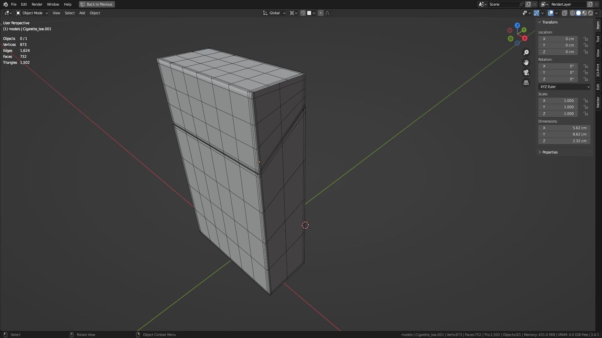Empty packages cigarette box 3D model_17