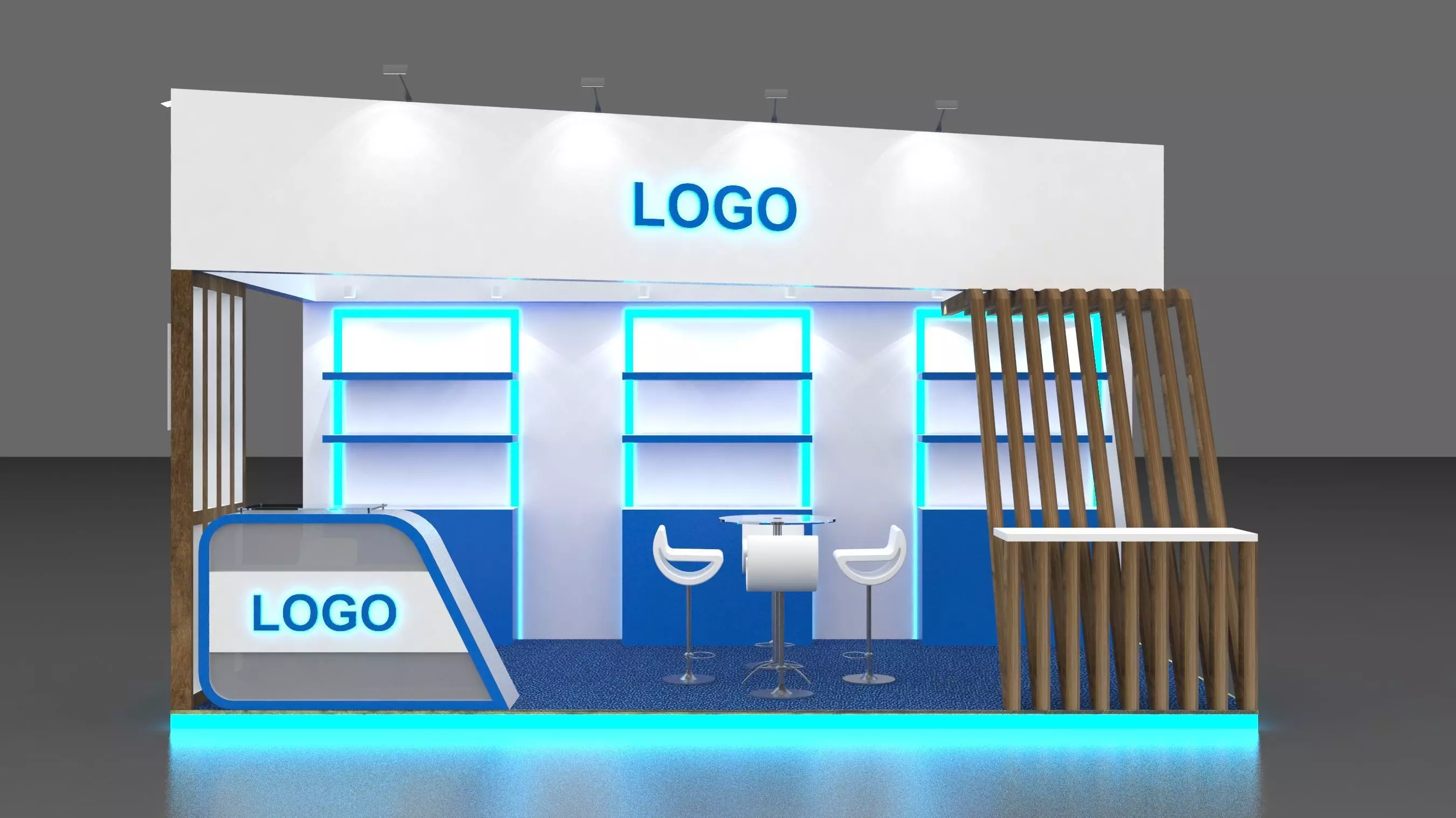Exhibition Stand 3 meters x 6 meters 3 x 6 3D model | CGTrader