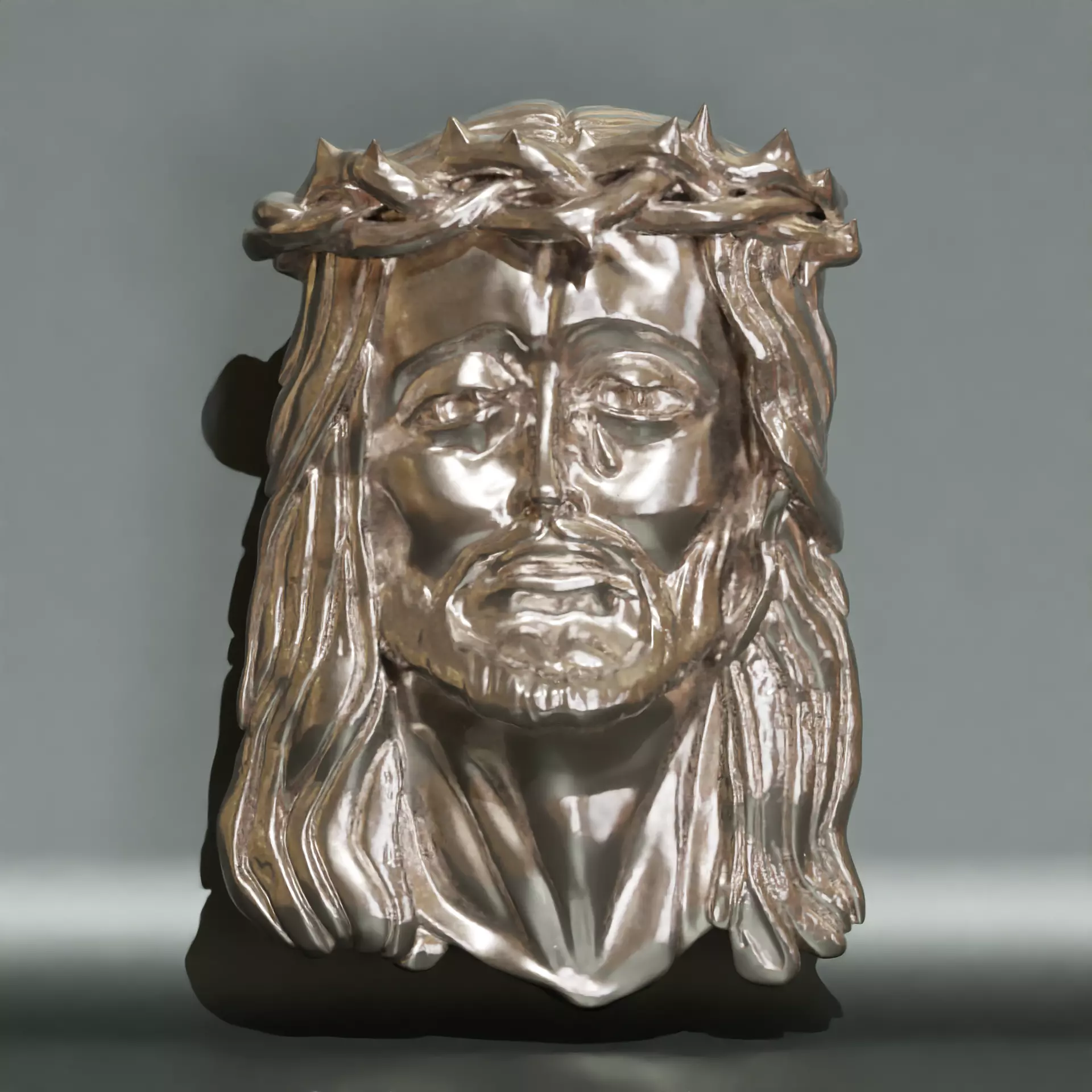 Jesus head figure 3D print model_0