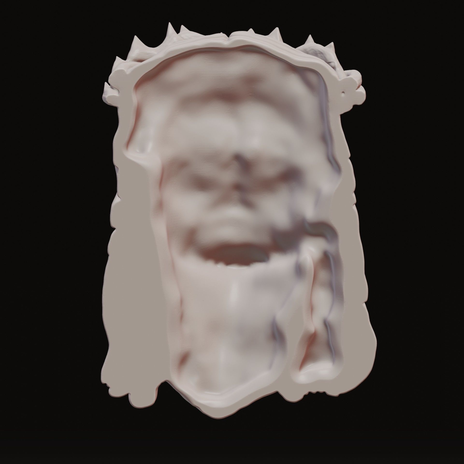 Jesus head figure 3D print model_7