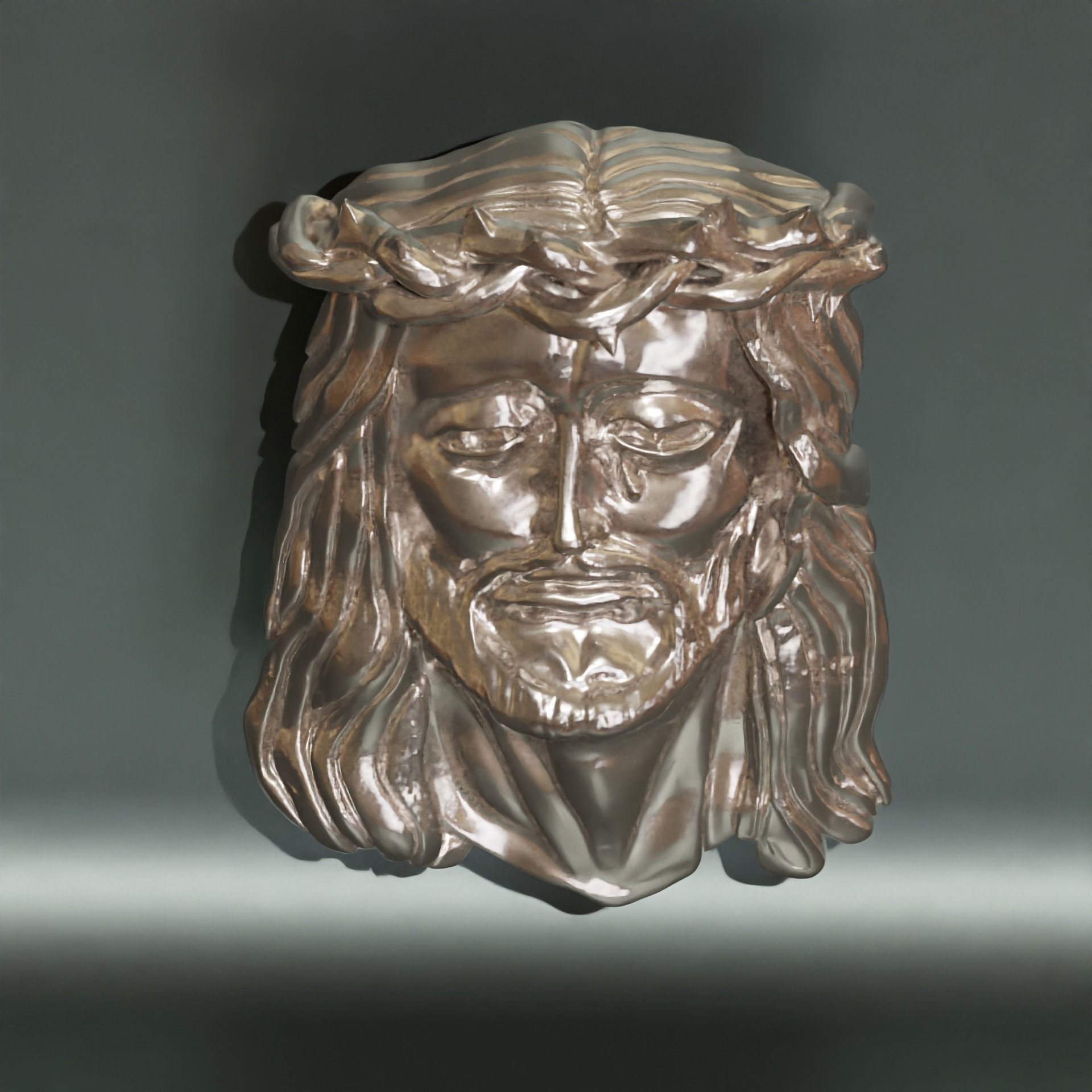 Jesus head figure 3D print model_3