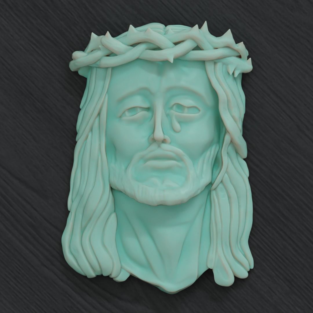 Jesus head figure 3D print model_1