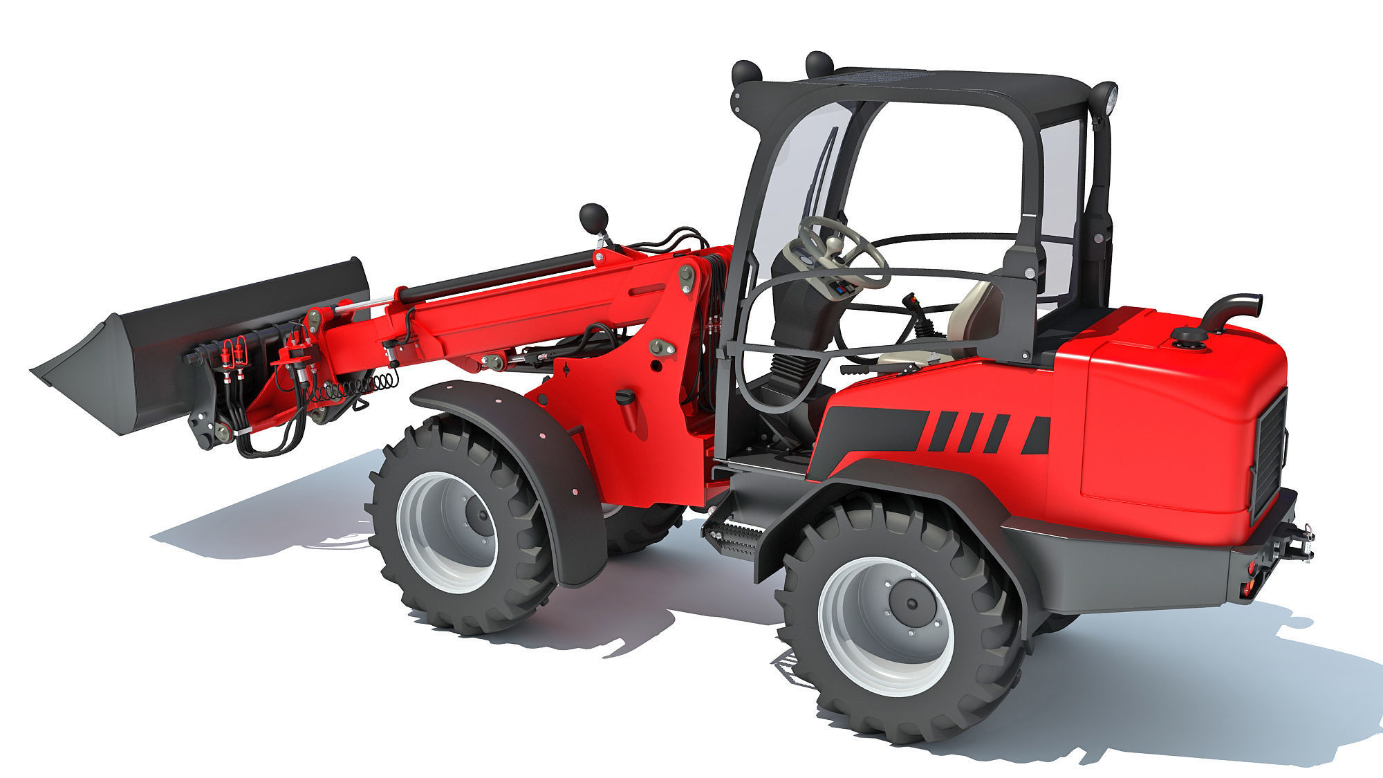 Telehandler Scoop Bucket 3D model_2