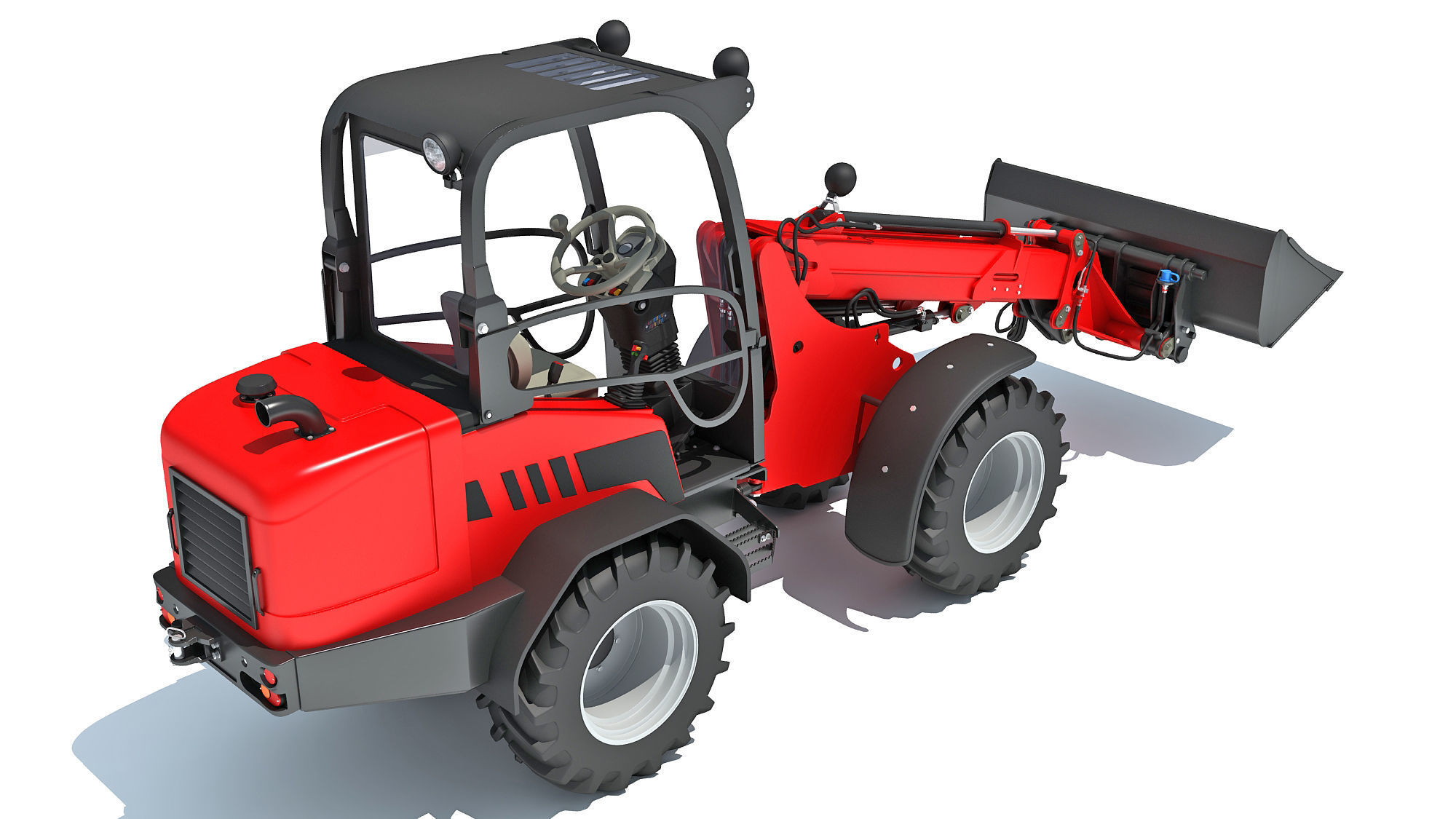 Telehandler Scoop Bucket 3D model_4