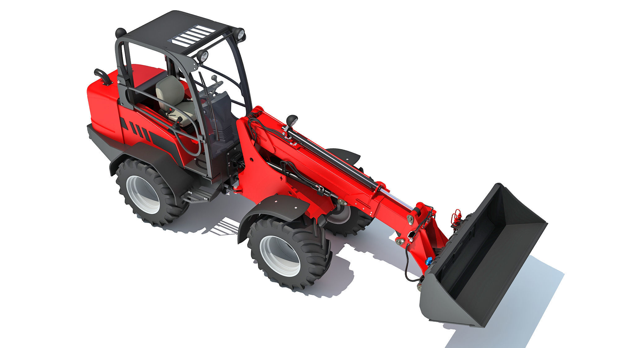 Telehandler Scoop Bucket 3D model_6