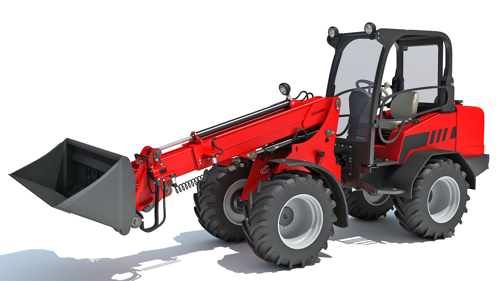 Telehandler Scoop Bucket 3D model_8