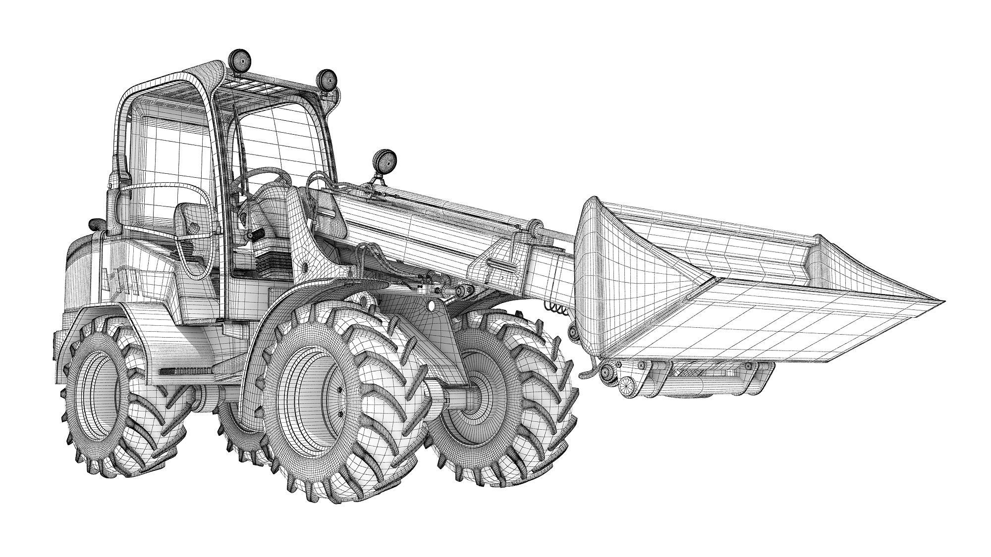 Telehandler Scoop Bucket 3D model_15