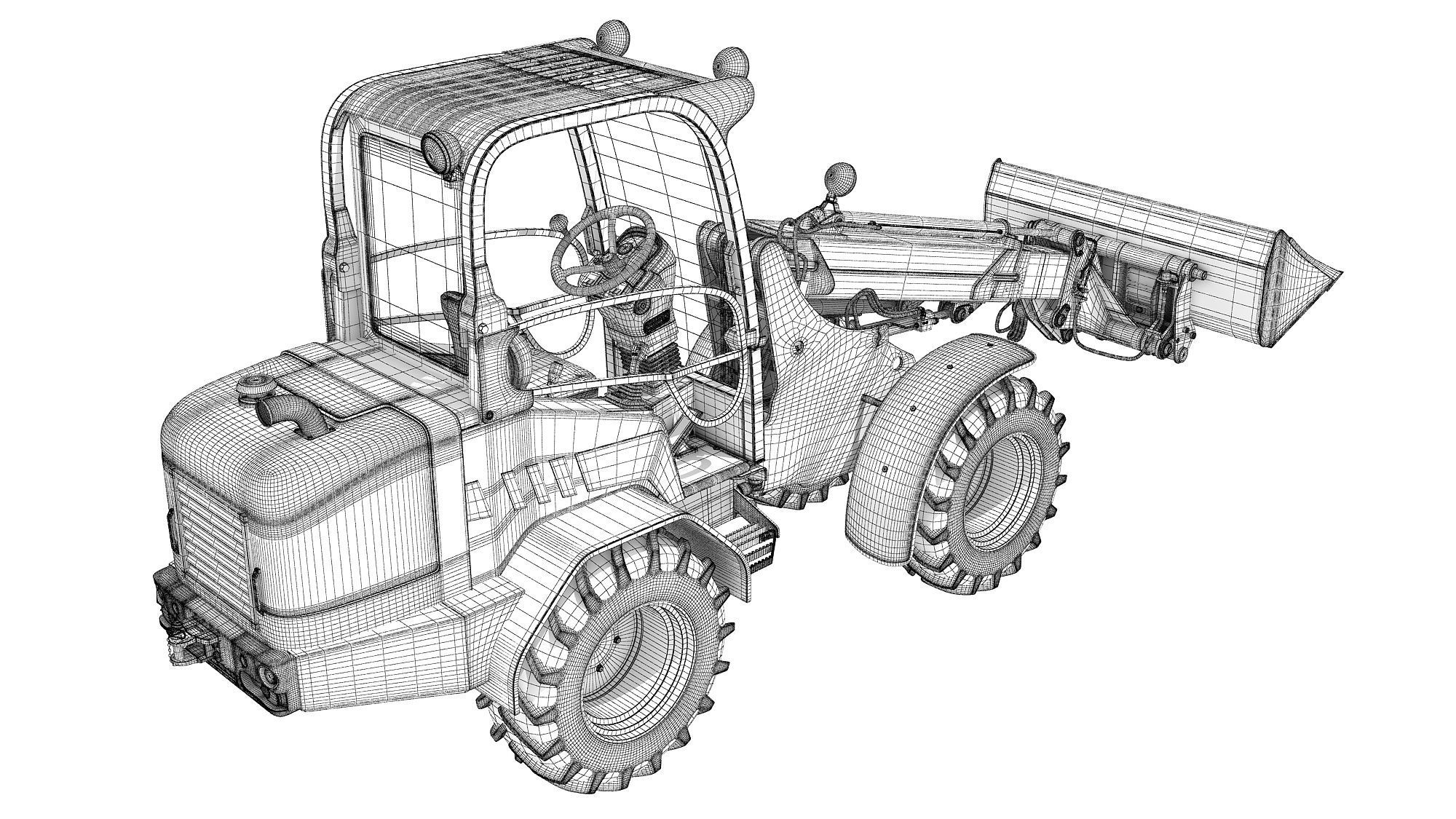 Telehandler Scoop Bucket 3D model_14