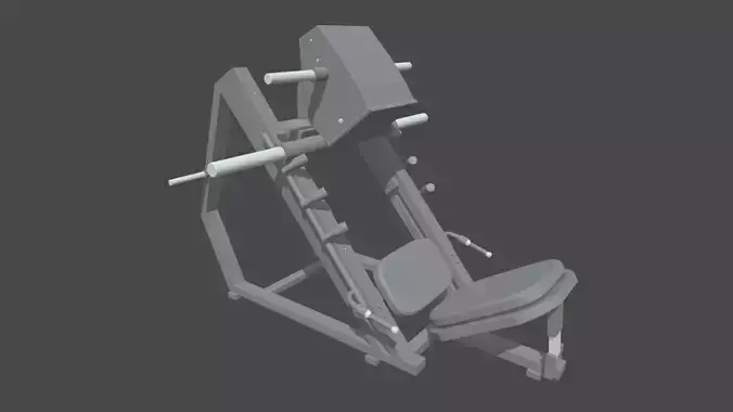 Low Poly Leg Press Low-poly 3D model