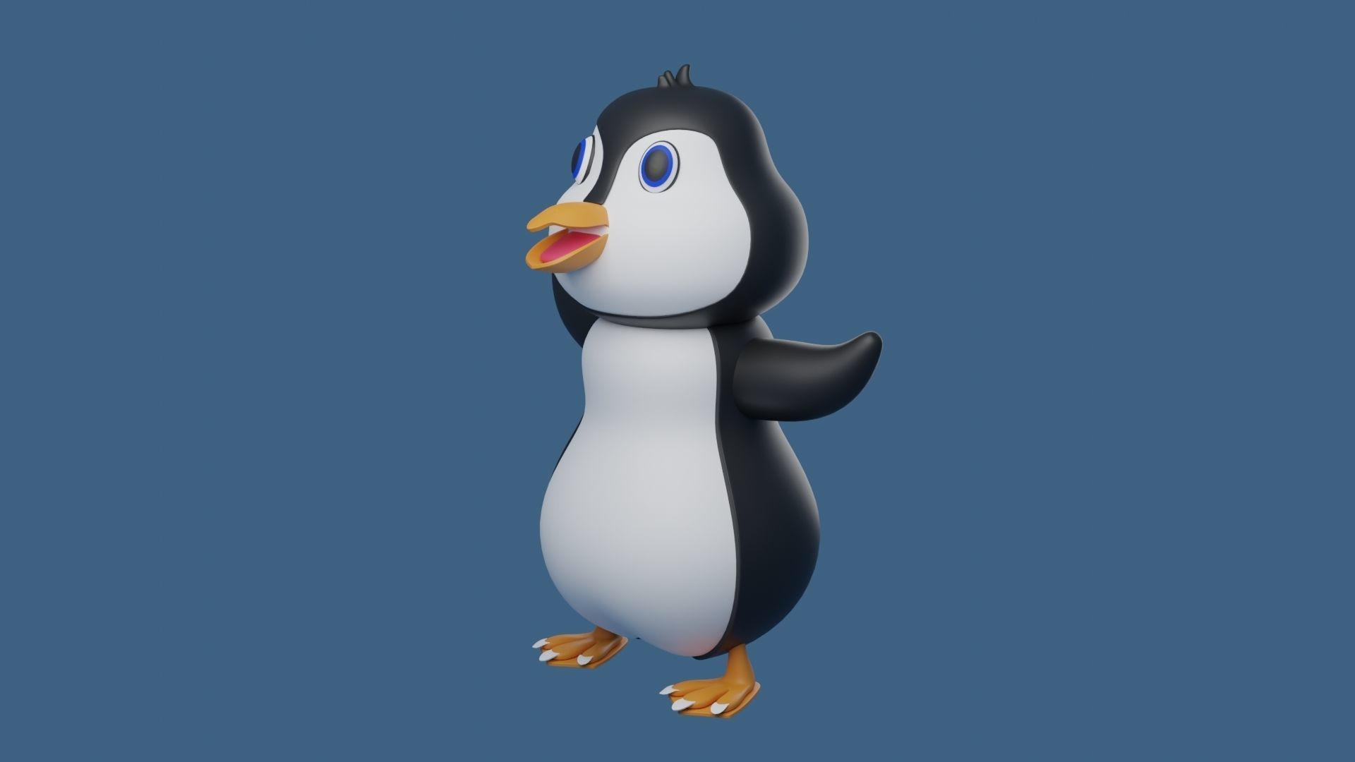 Penguin 3D Model cartoon 3D print model_2