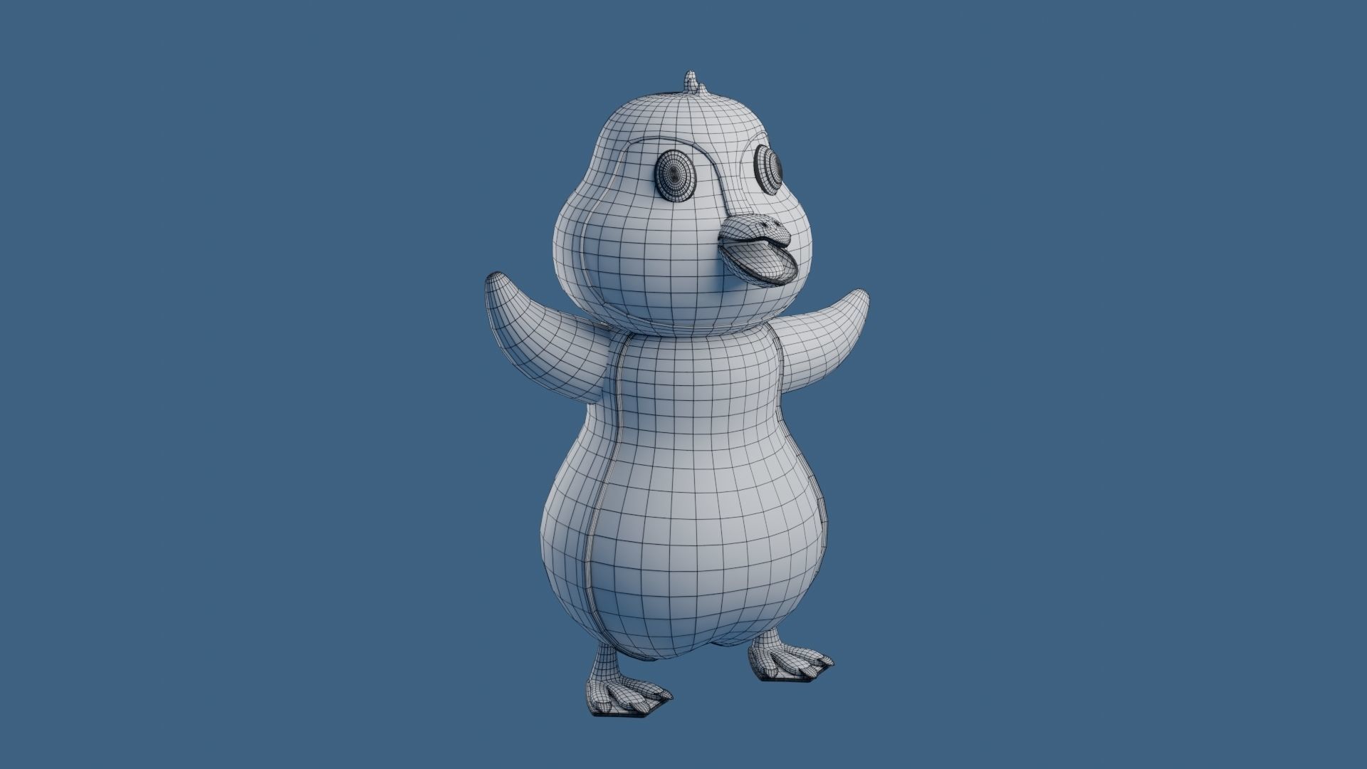 Penguin 3D Model cartoon 3D print model_5