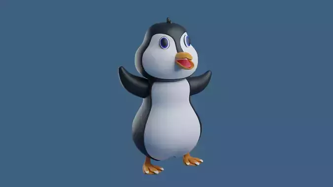 Penguin 3D Model cartoon