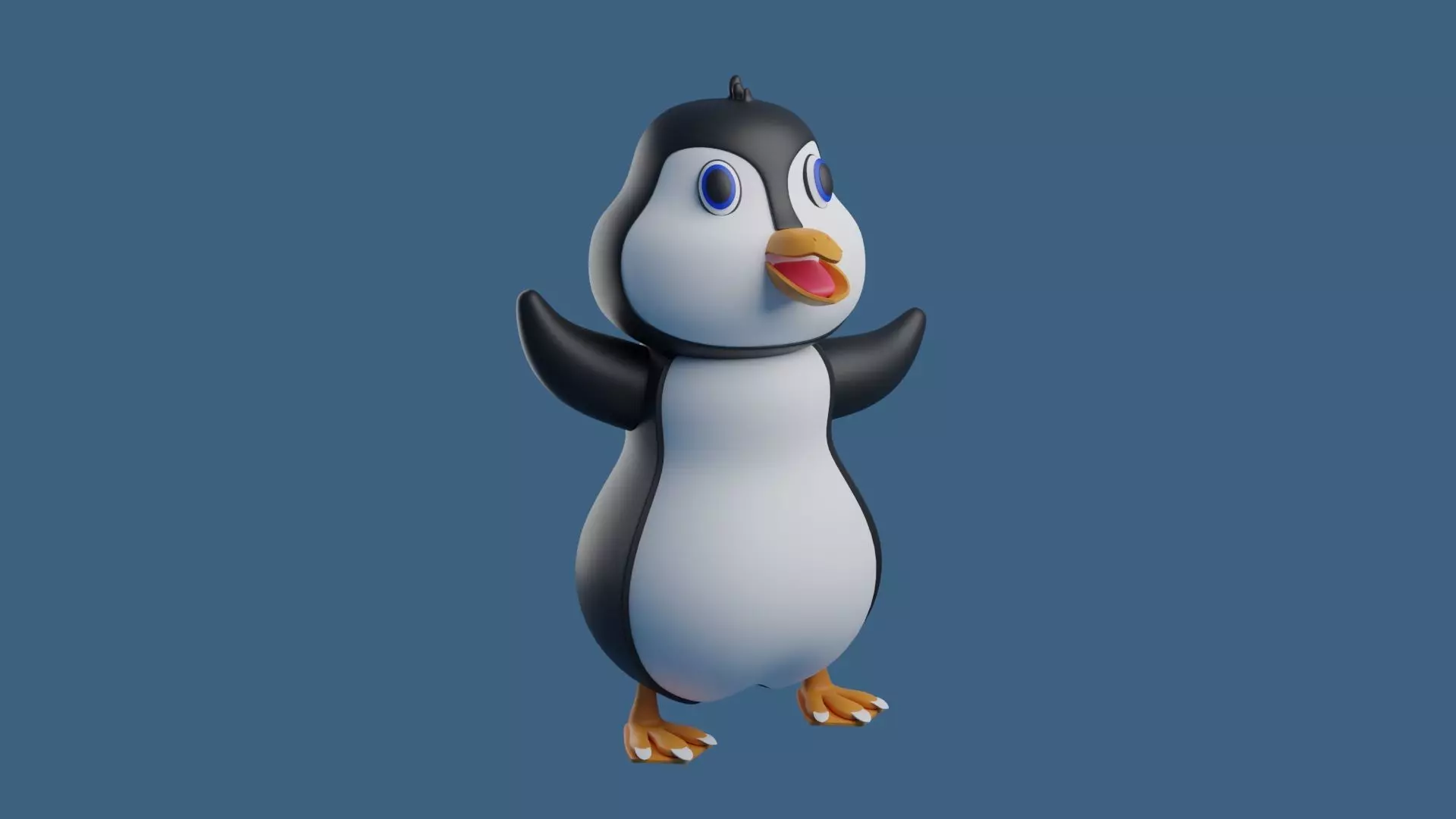 Penguin 3D Model cartoon 3D print model_0