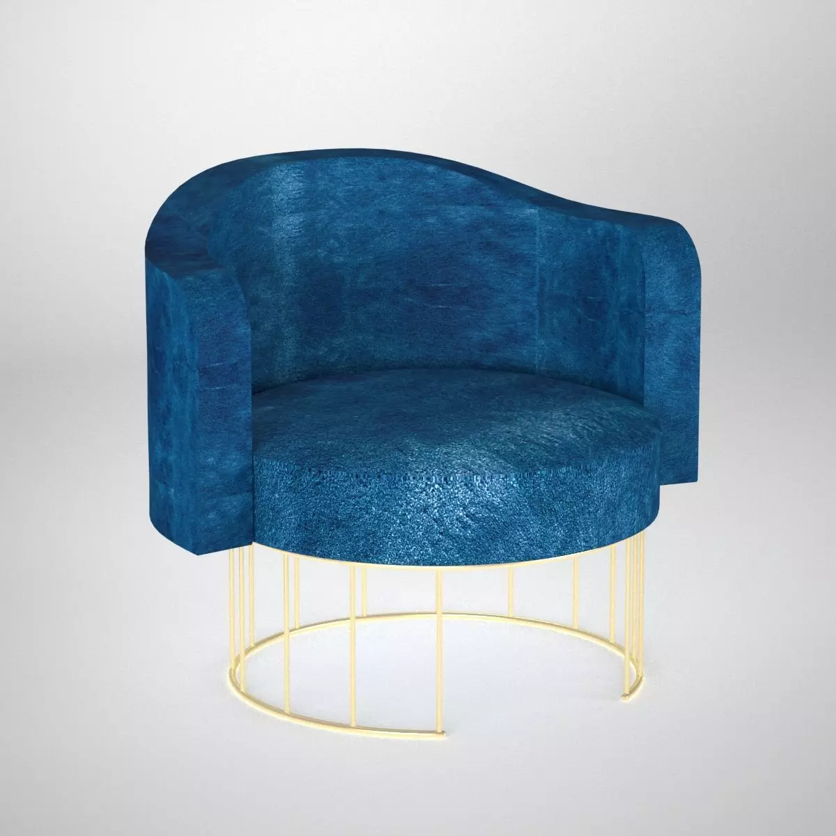 Velvet Material Chair Free 3D model